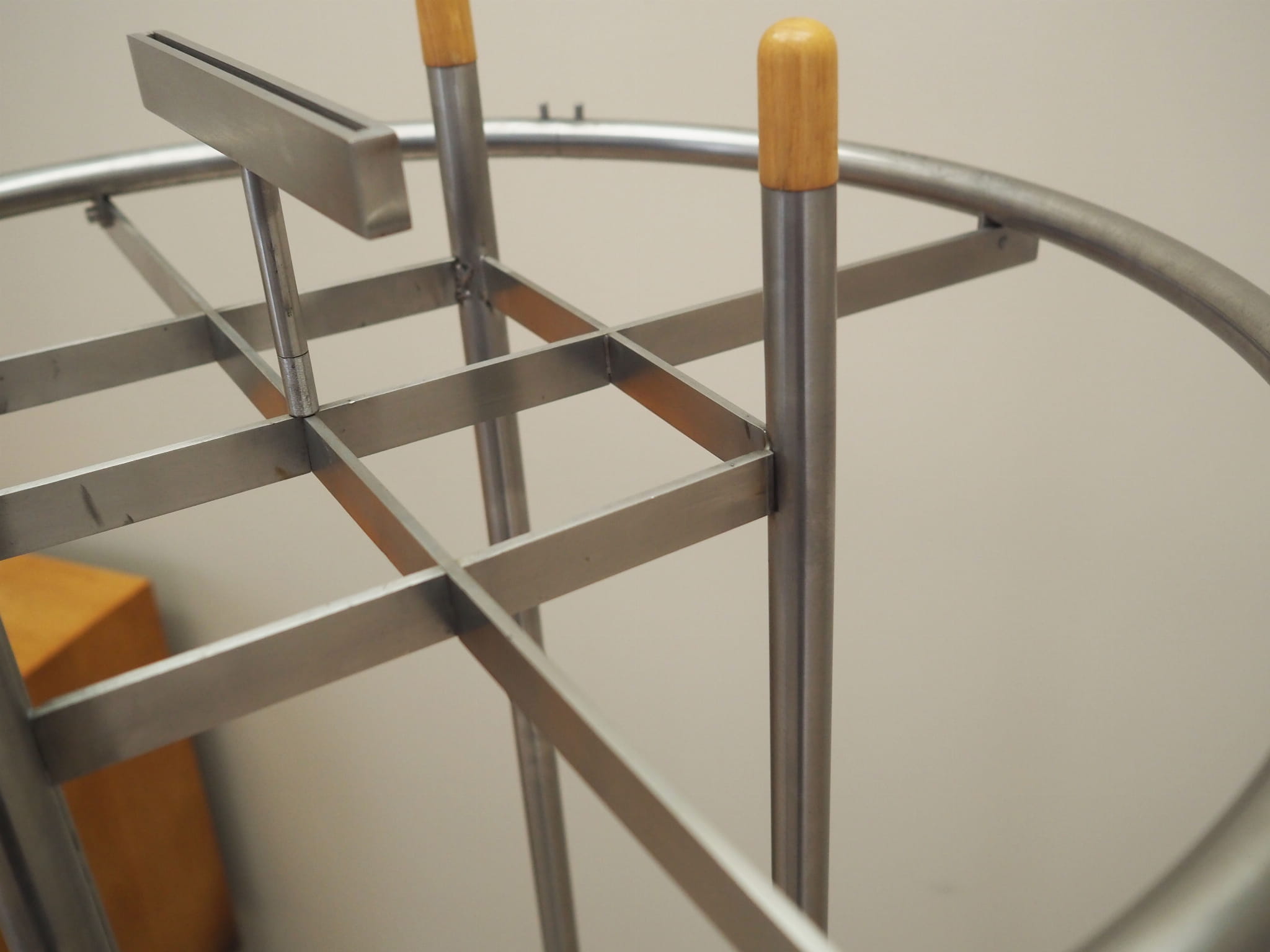 Vintage coat rack metal silver 1990s