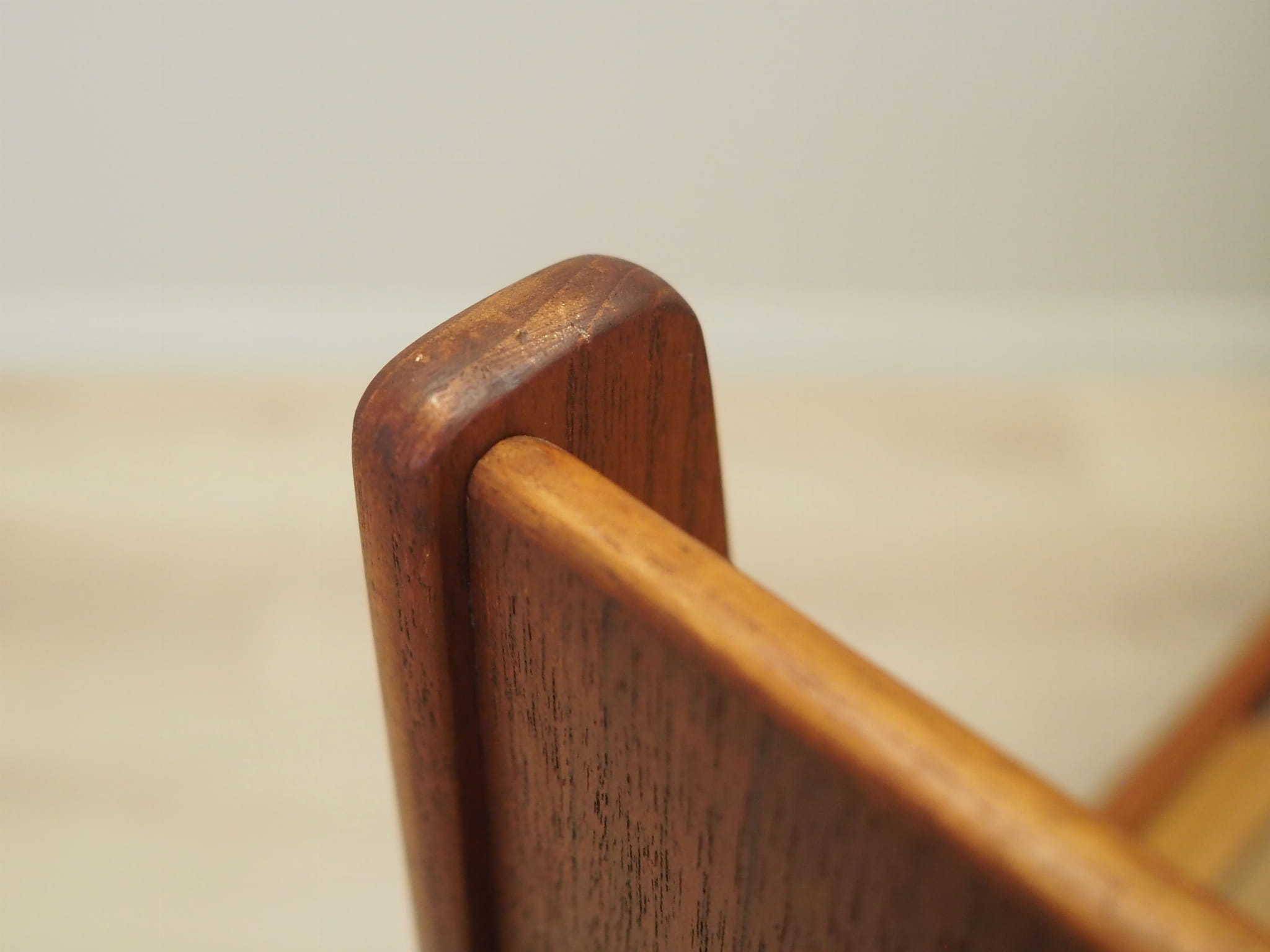 Vintage Bed Teak Wood Brown 1970s