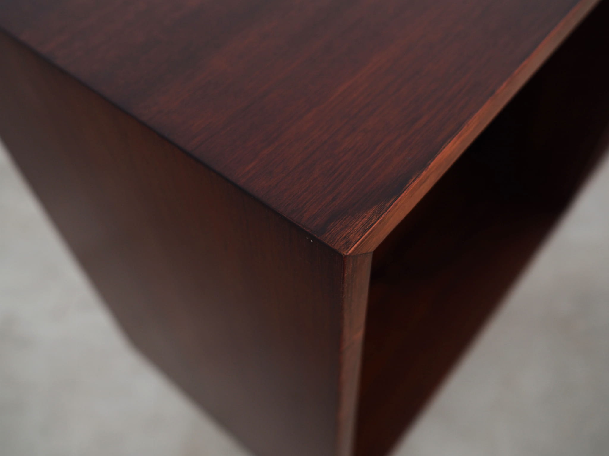 Vintage bookshelf mahogany brown 1970s