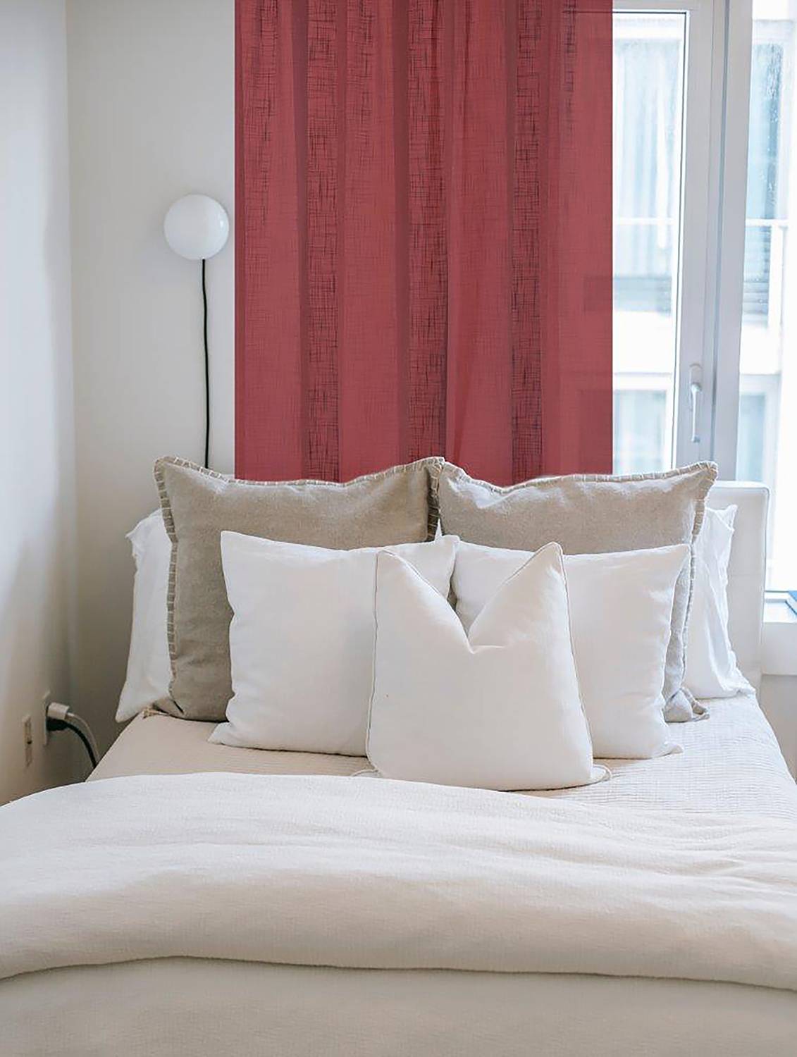 Ösenschal Softy Polyester Beere 140 x 245 cm