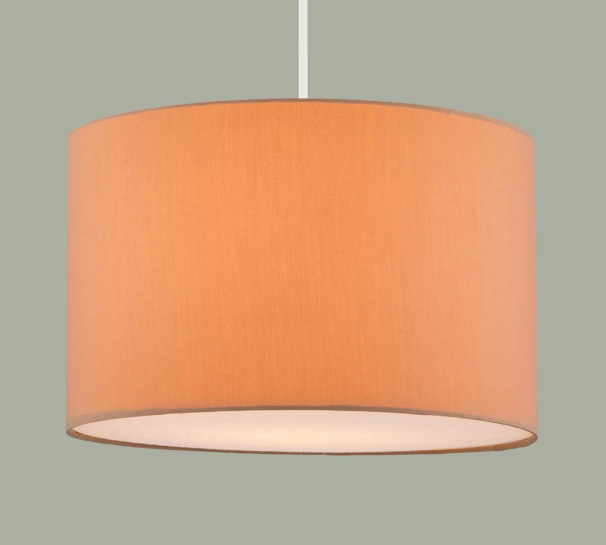 Pendelleuchte 1-flammig Baumwolle Metall Braun