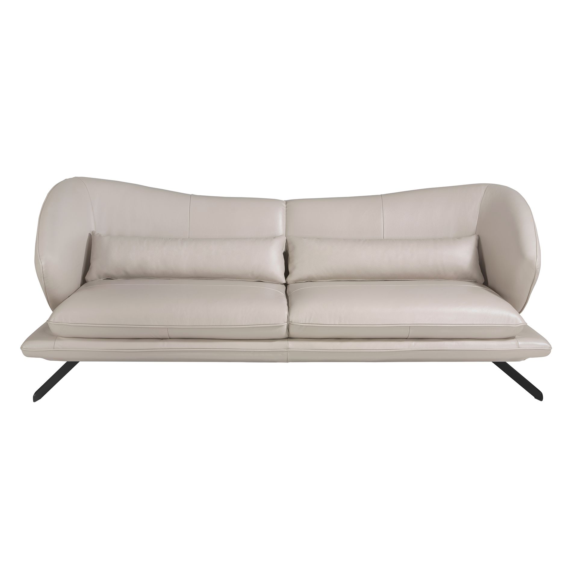 3-Sitzer Sofa in taubengrauem Leder 6146
