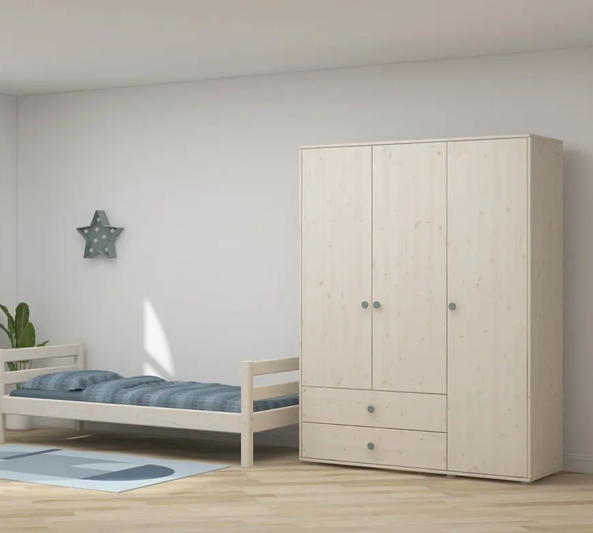 Kleiderschrank Extra Hoch Holz Weiß