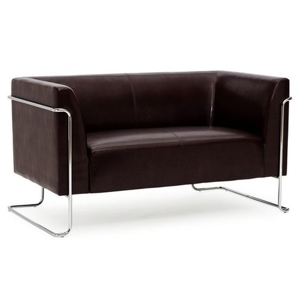 CURACAO Lounge Sofa Faux Leather Brown