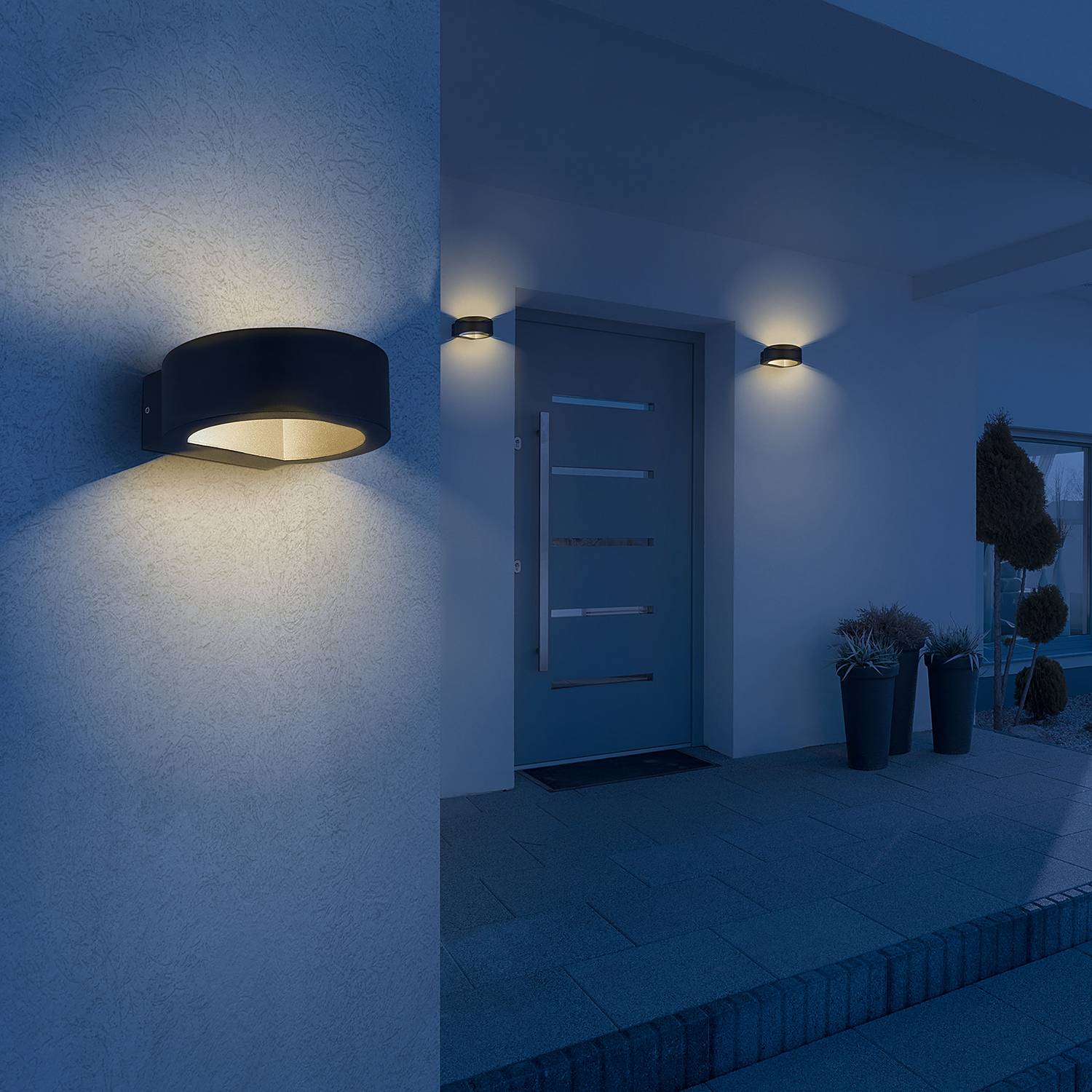 1-Flammig Slice Außenleuchte Klarglas Aluminium