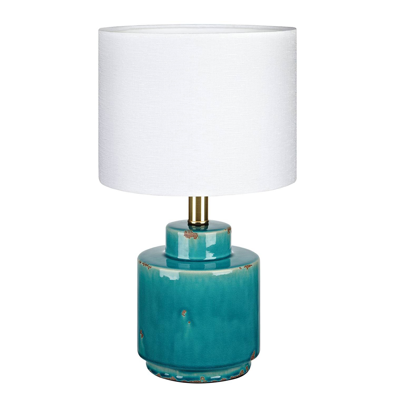 Table lamp Cous blended fabric ceramic