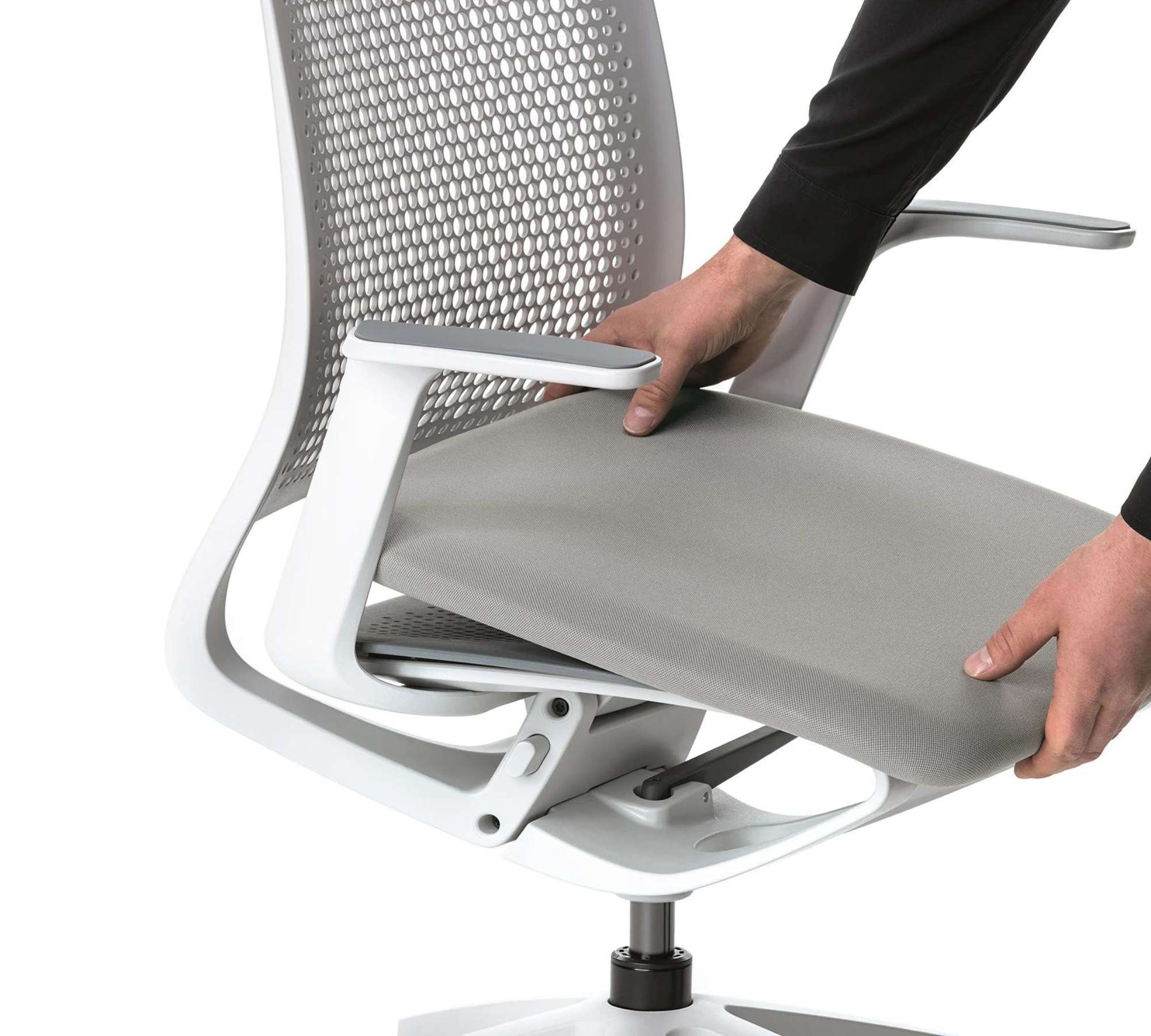 Bürostuhl Kunststoff Metall Weiß