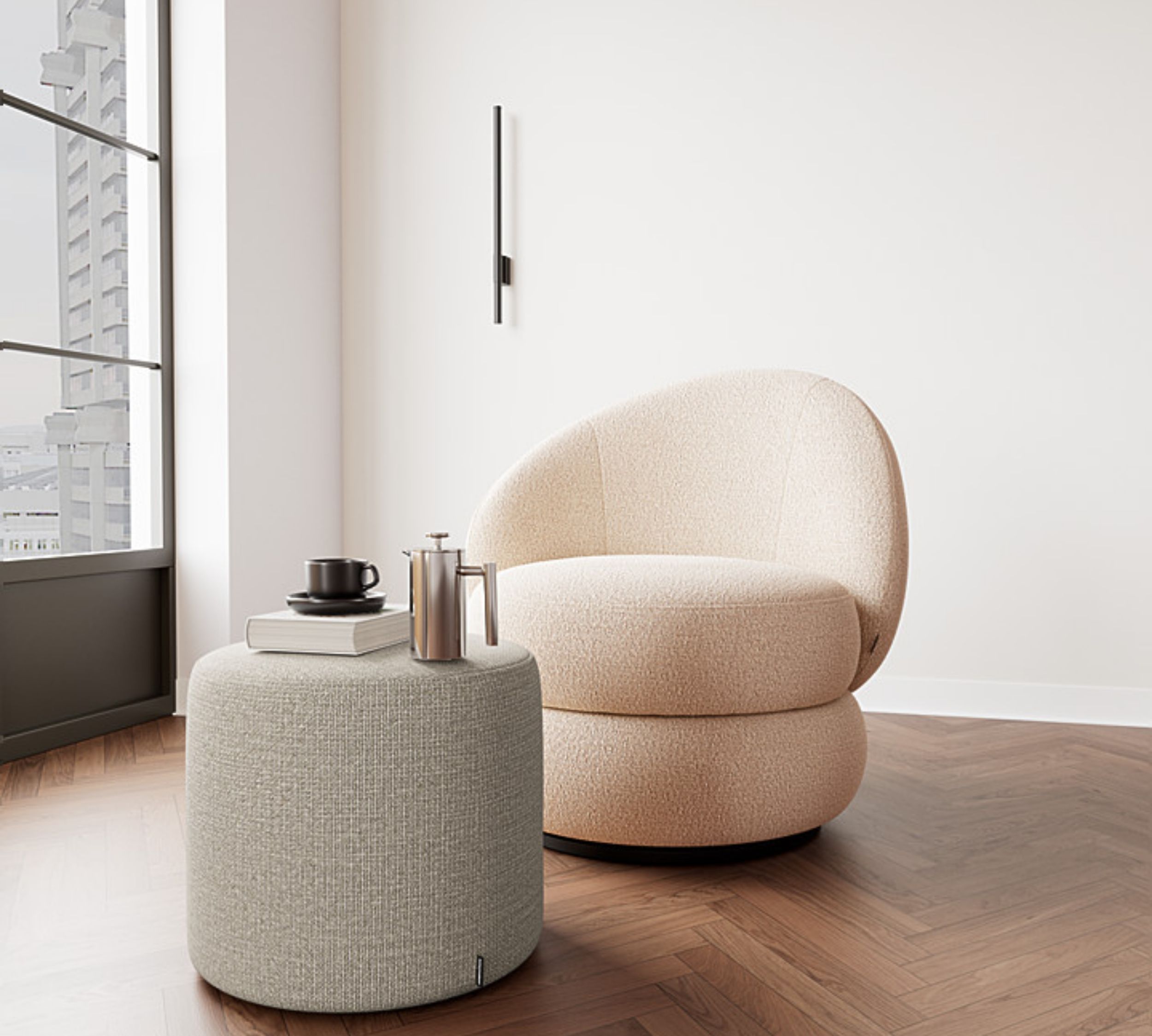 Pouf No. 7 Nola Sand