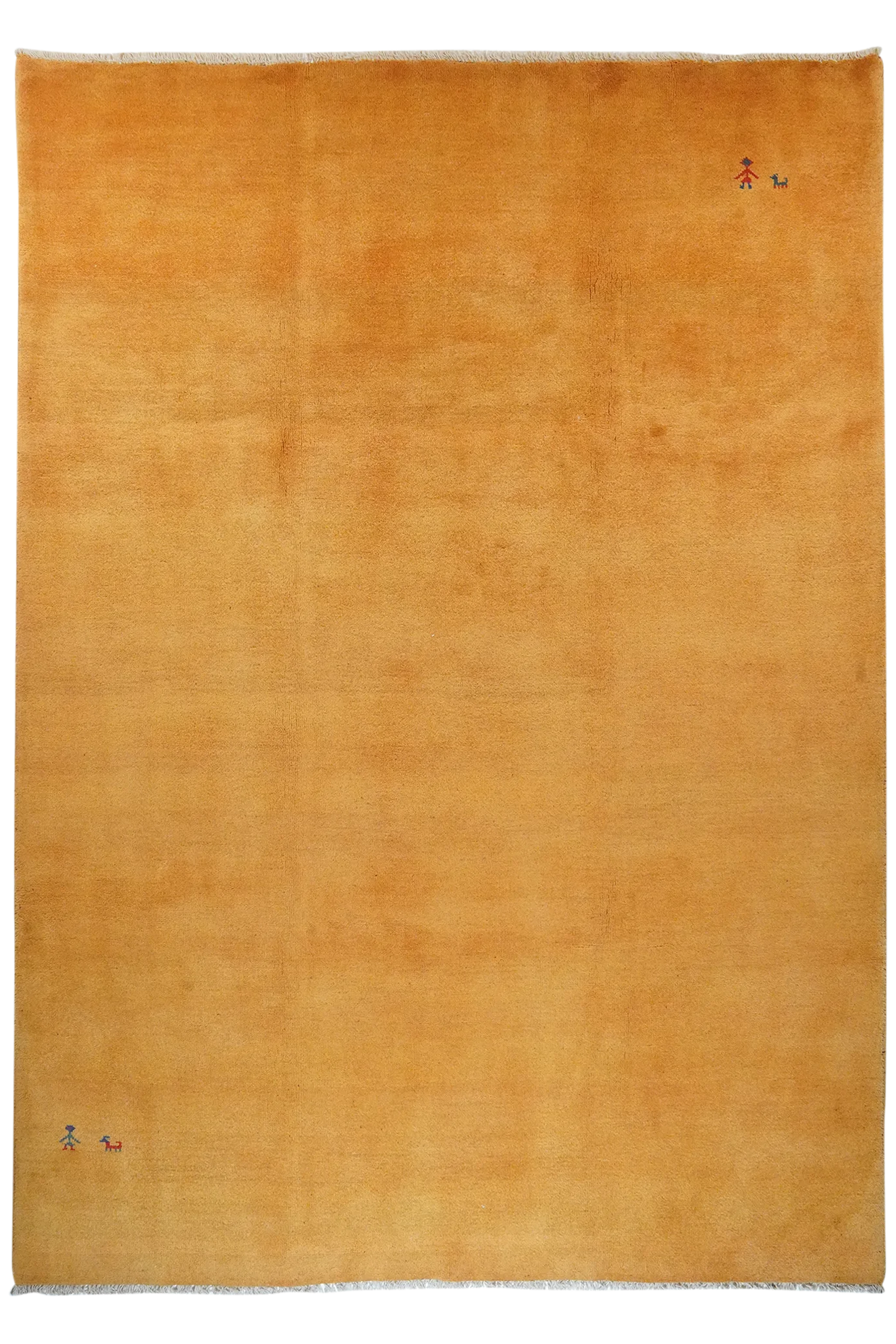 Gabbeh Carpet Wool Yellow