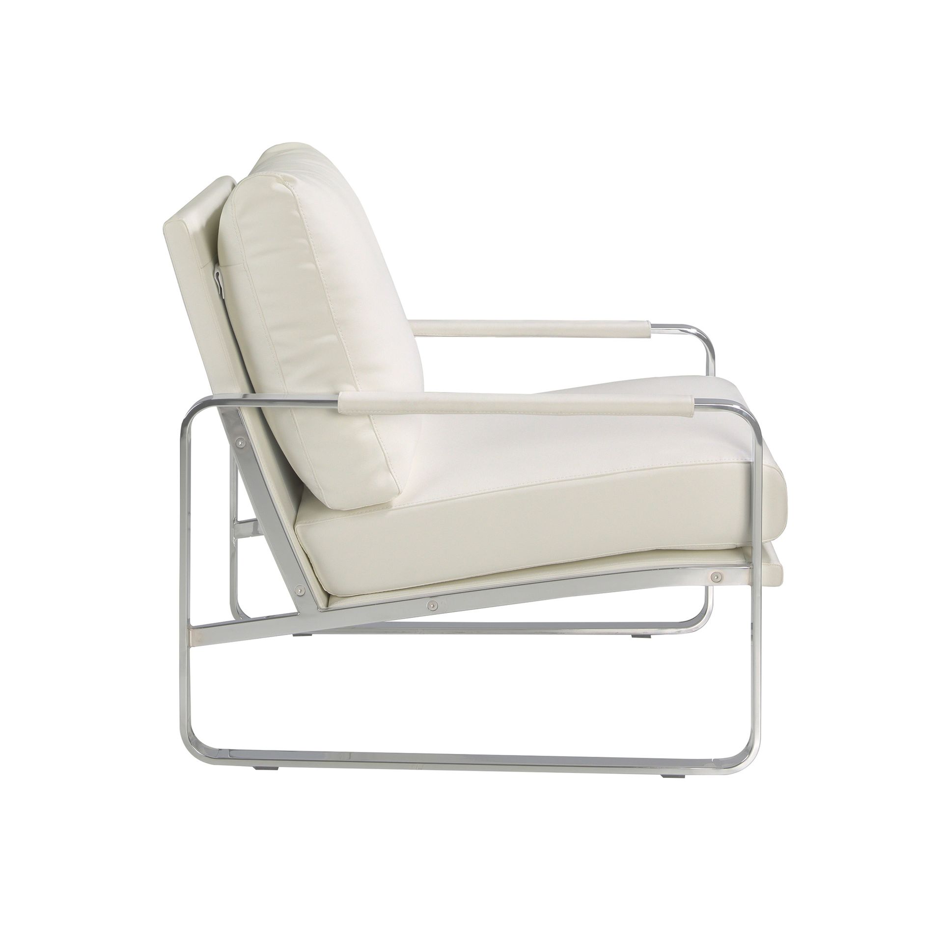 Armchair Faux Leather White