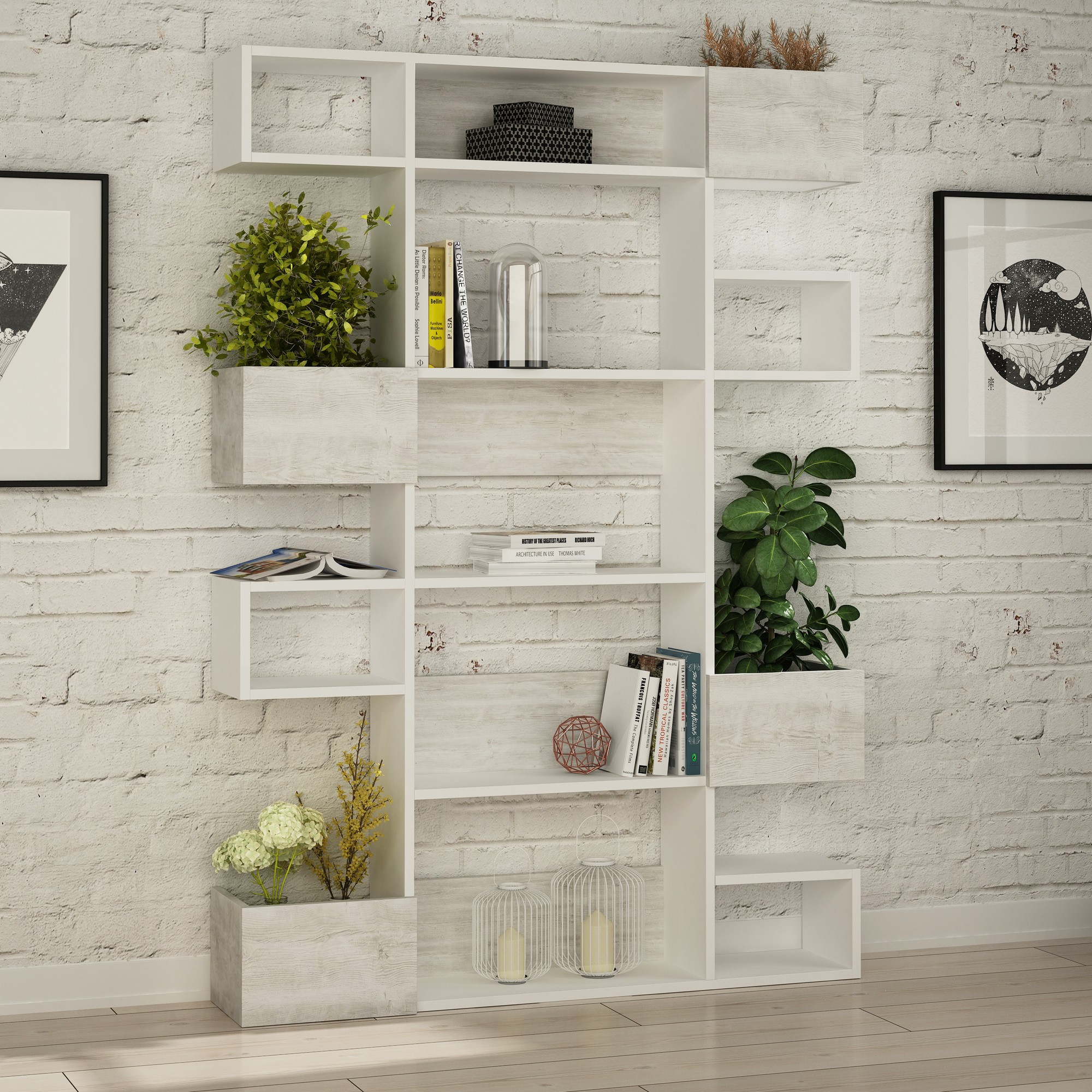 Niho White Bookshelf