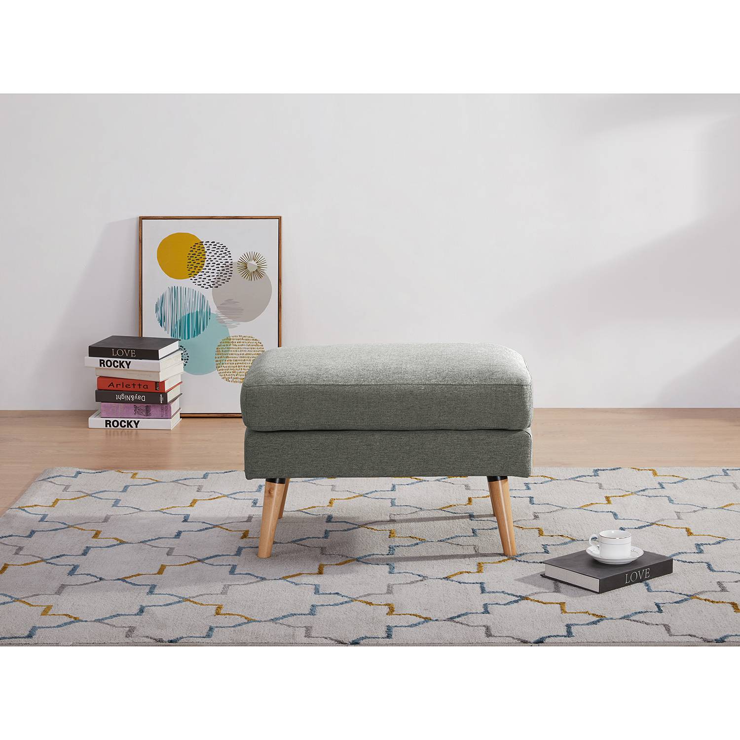 Polsterhocker Limeri Filz Blix Grau