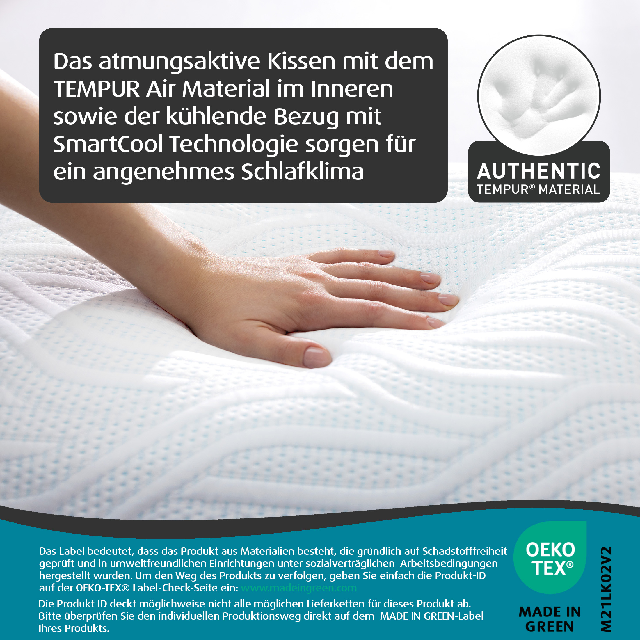 TEMPUR® Comfort Air Schlafkissen Liegegefühl Weich
