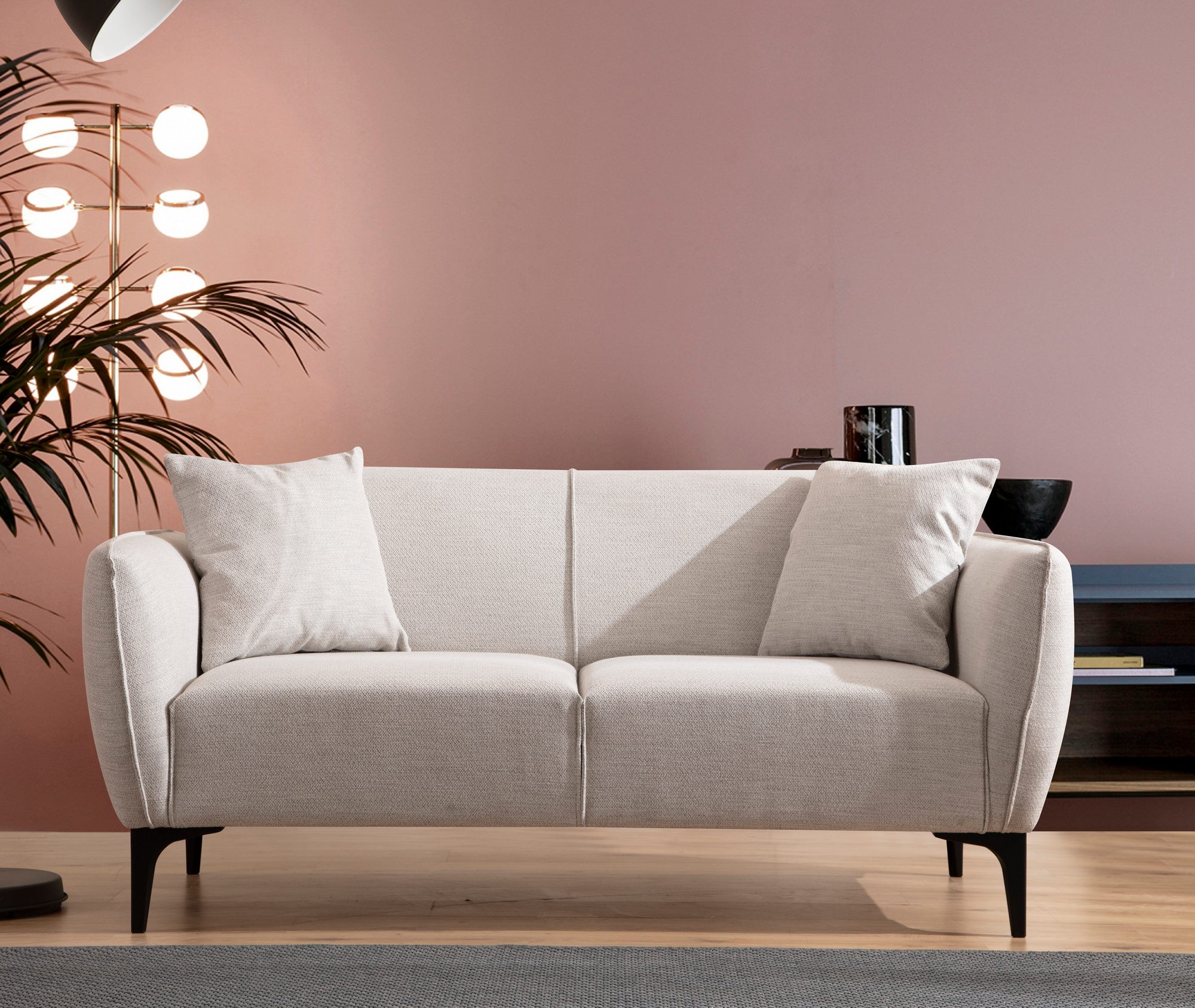 Belissimo 2-Sitzer Sofa Weiß