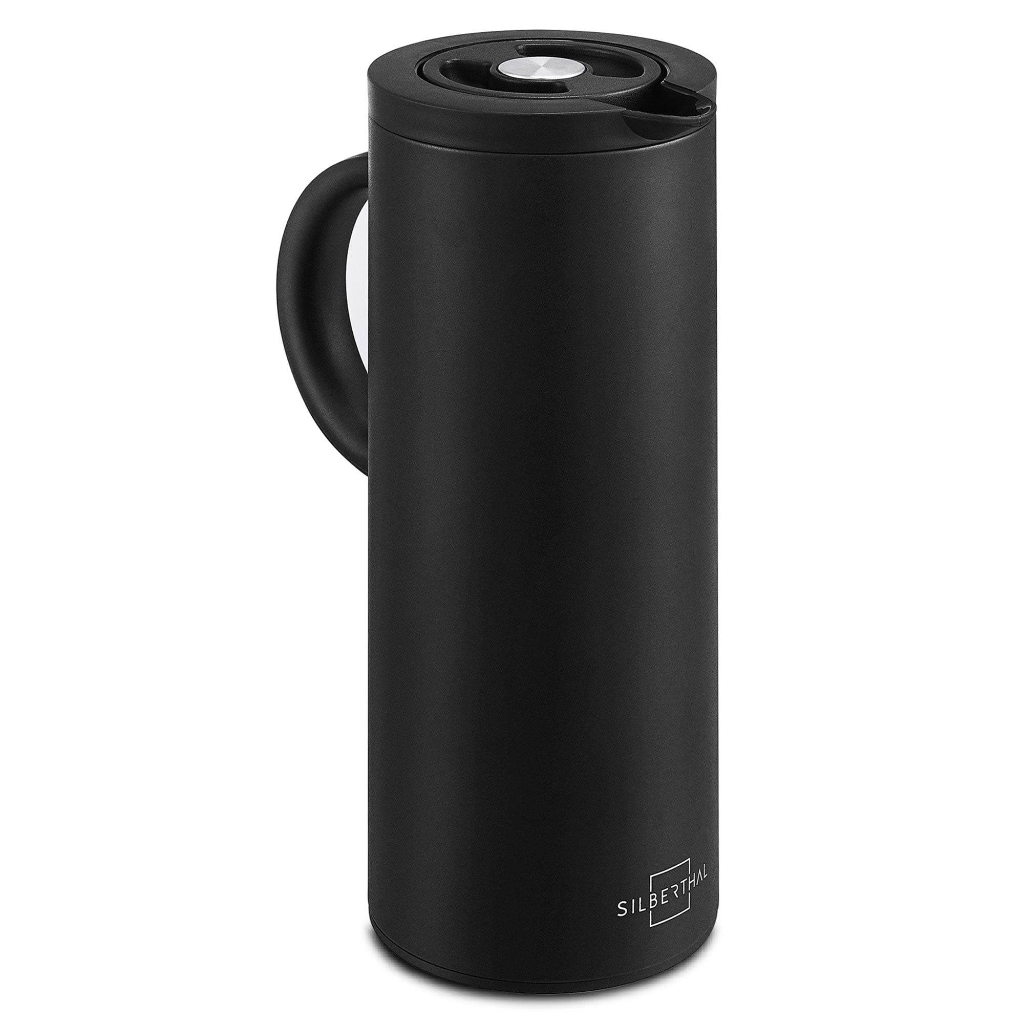 Thermoskanne 1l Edelstahl Schwarz