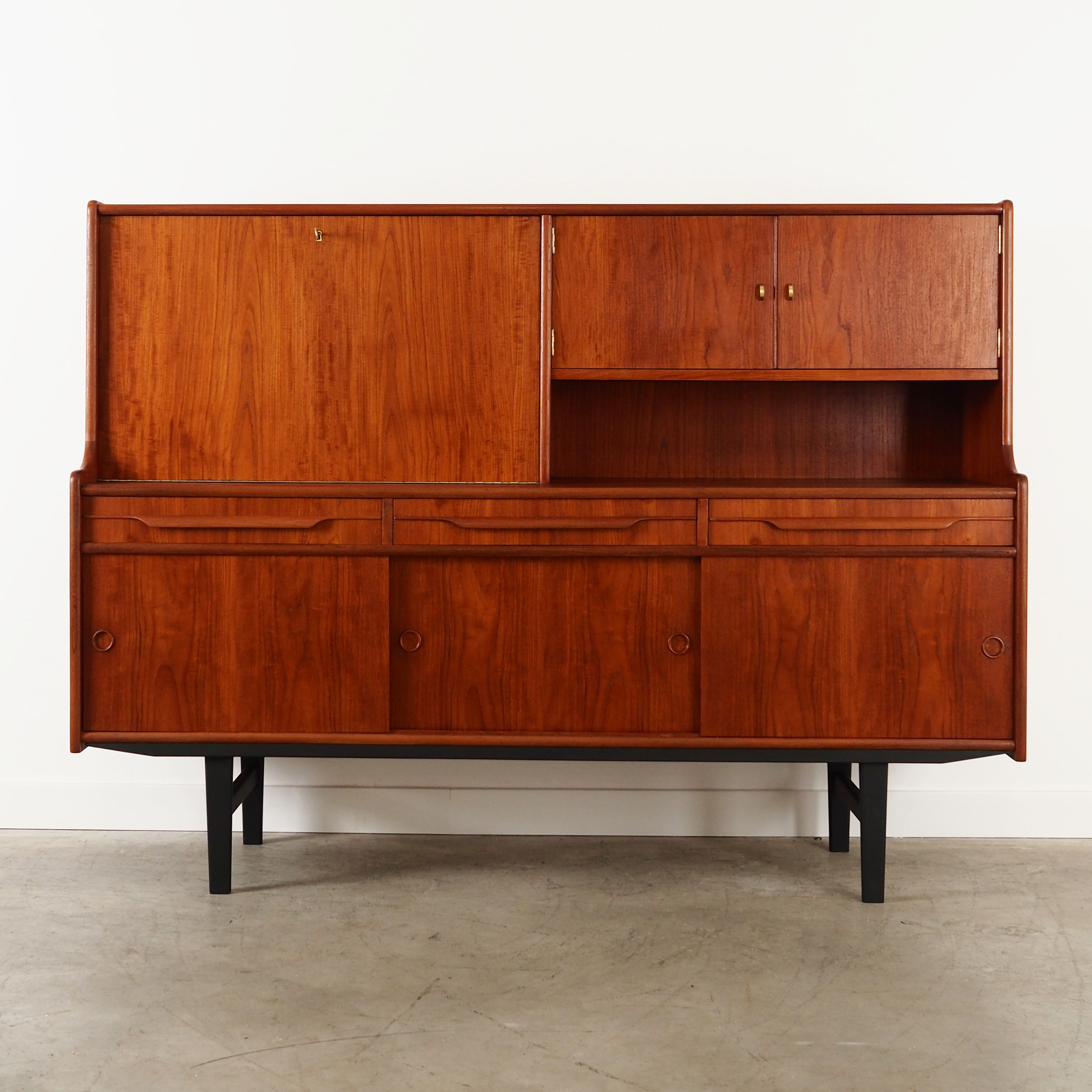 Highboard Teakholz 1960er Jahre