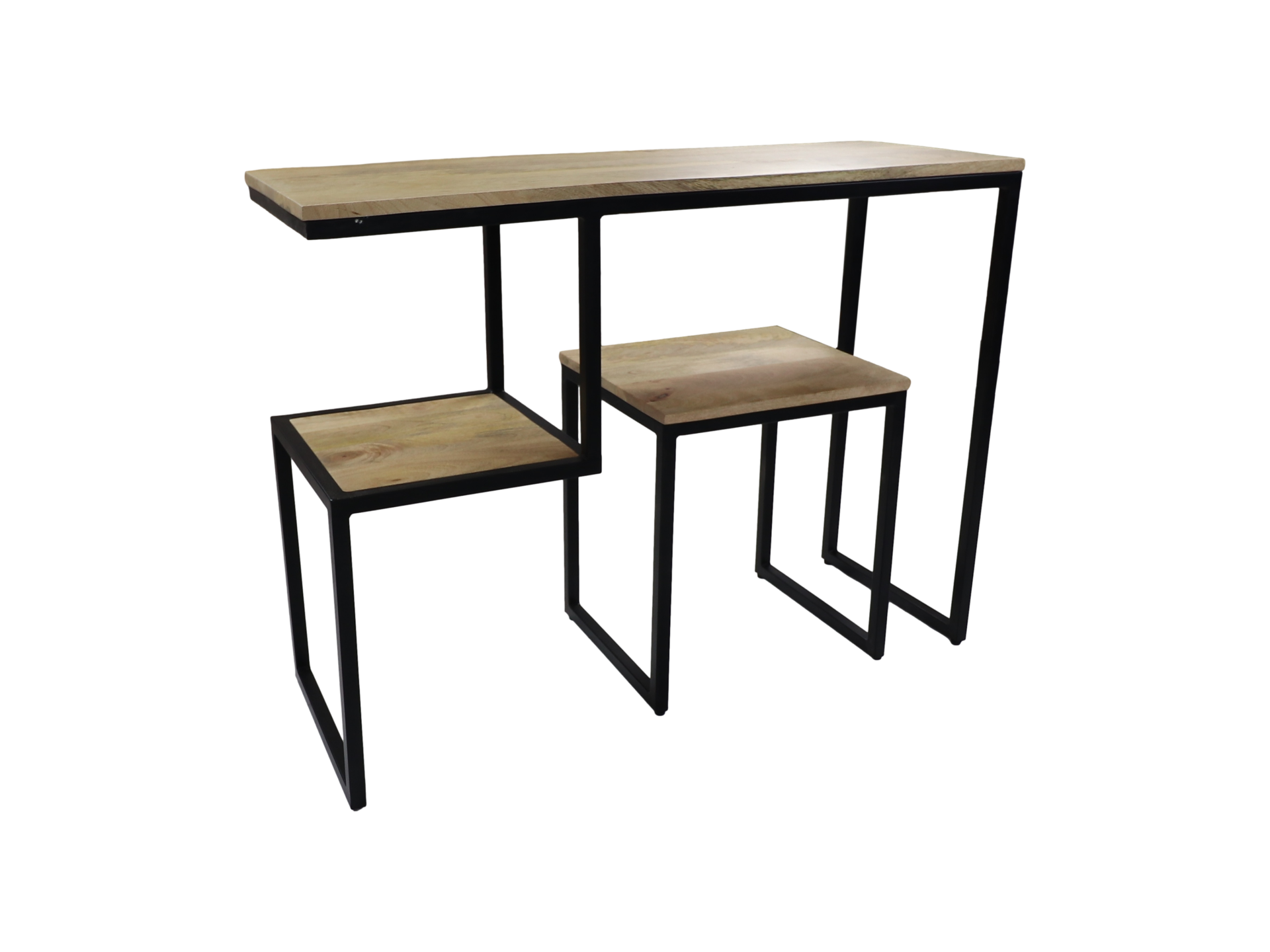 Step Schreibtisch mit Hocker Mangoholz Metall