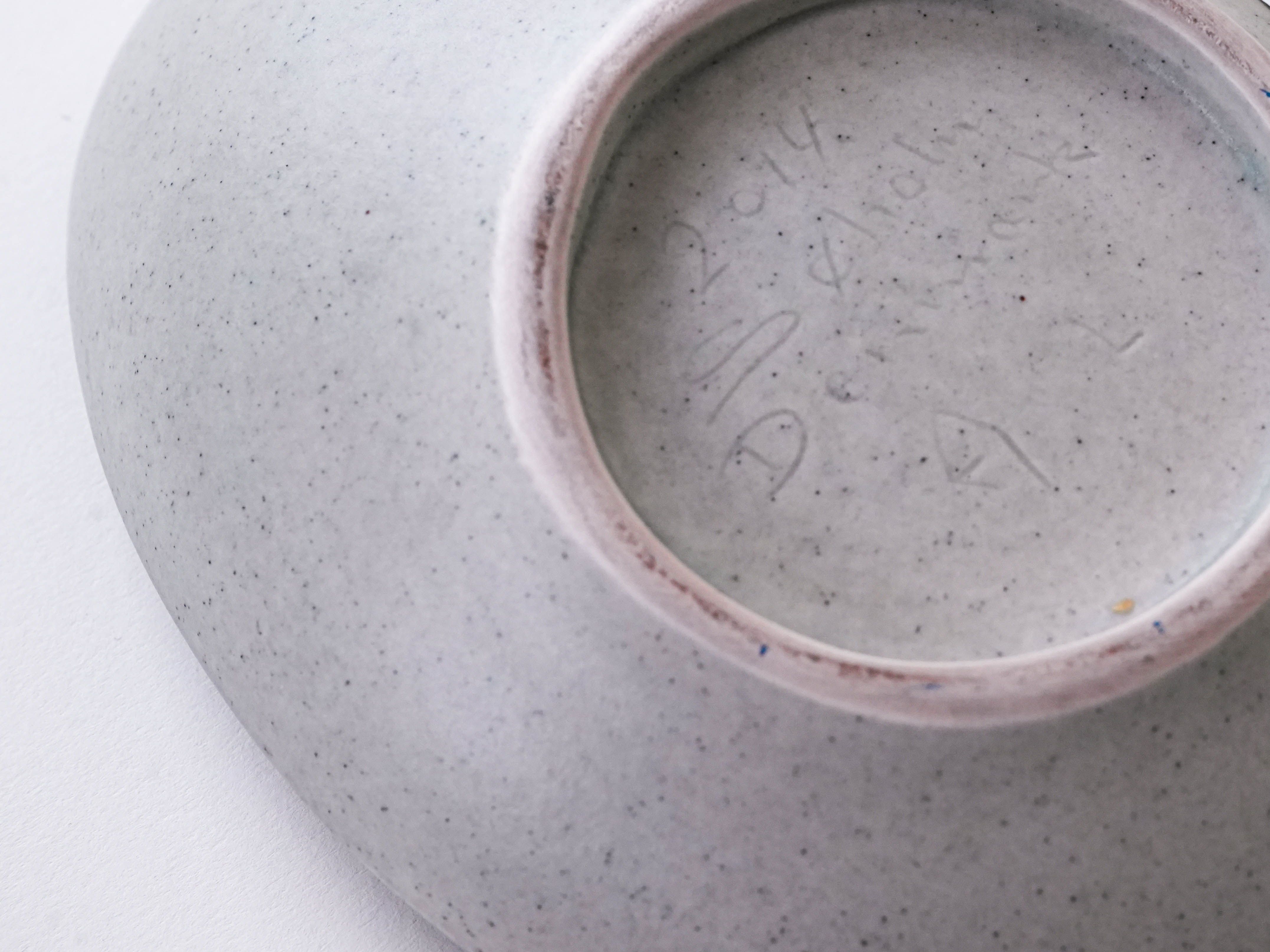 Set aus Keramikvase und Platte 1970er Jahre