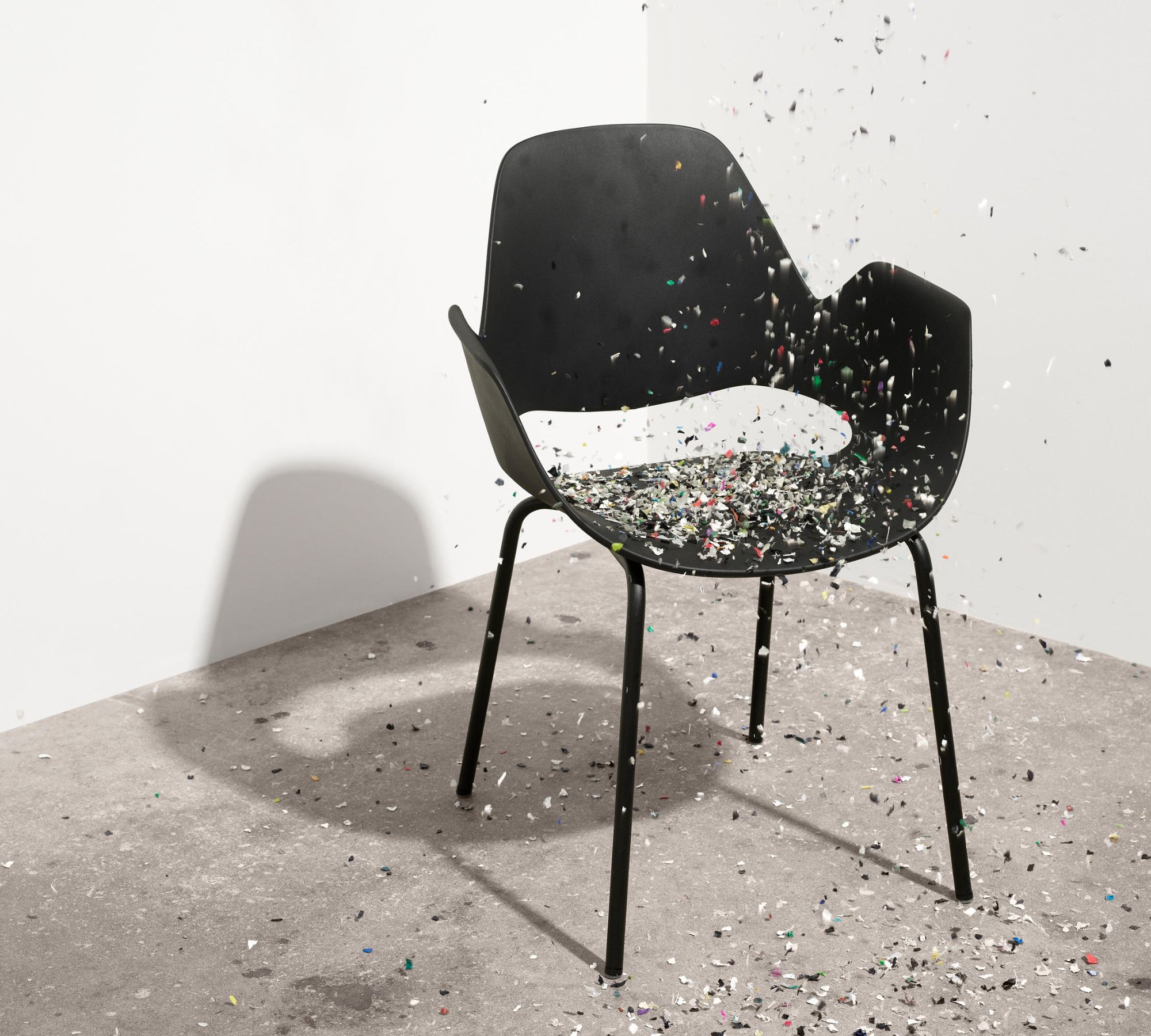 FALK Stuhl Aluminium Pulverbeschichtet Kunststoff Schwarz