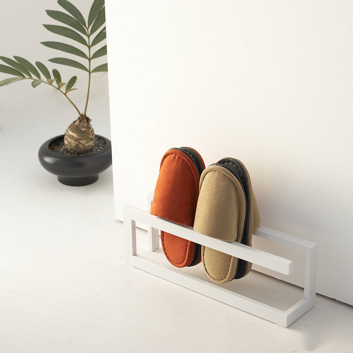 Schuhregal Line Stahl Weiß