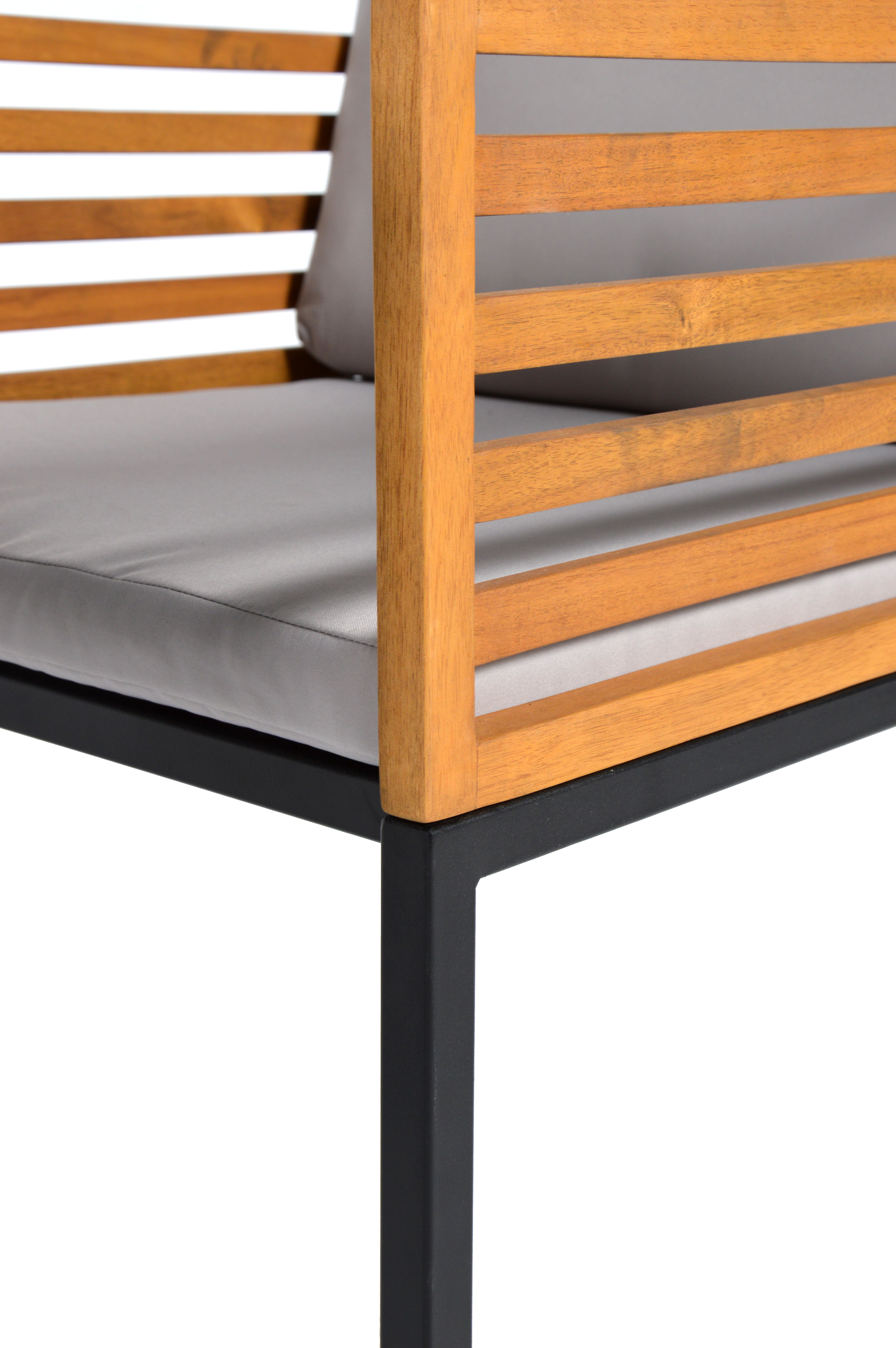 L07 Balcony furniture set Acacia wood Black