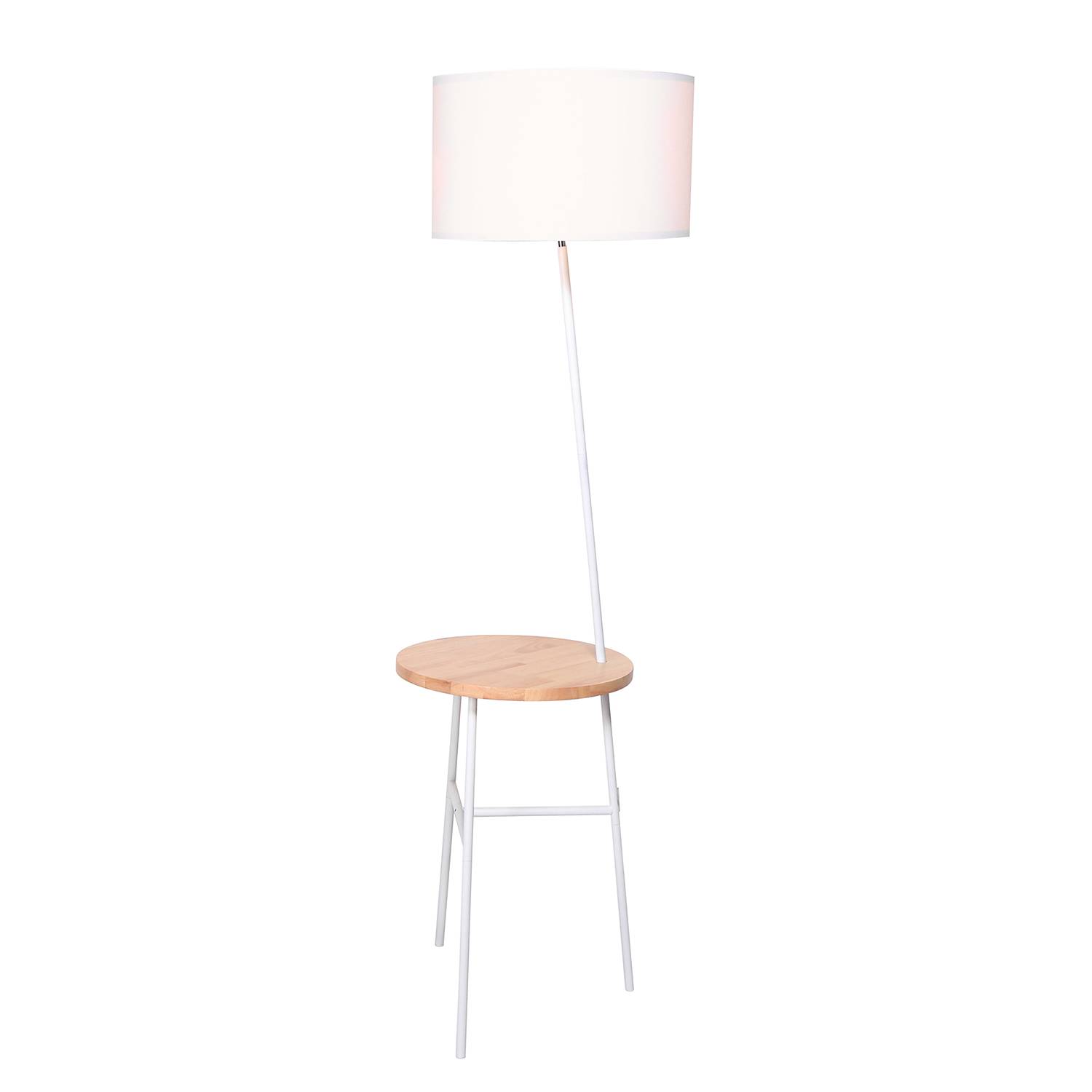 Floor lamp Virke 1-light steel mixed fabric