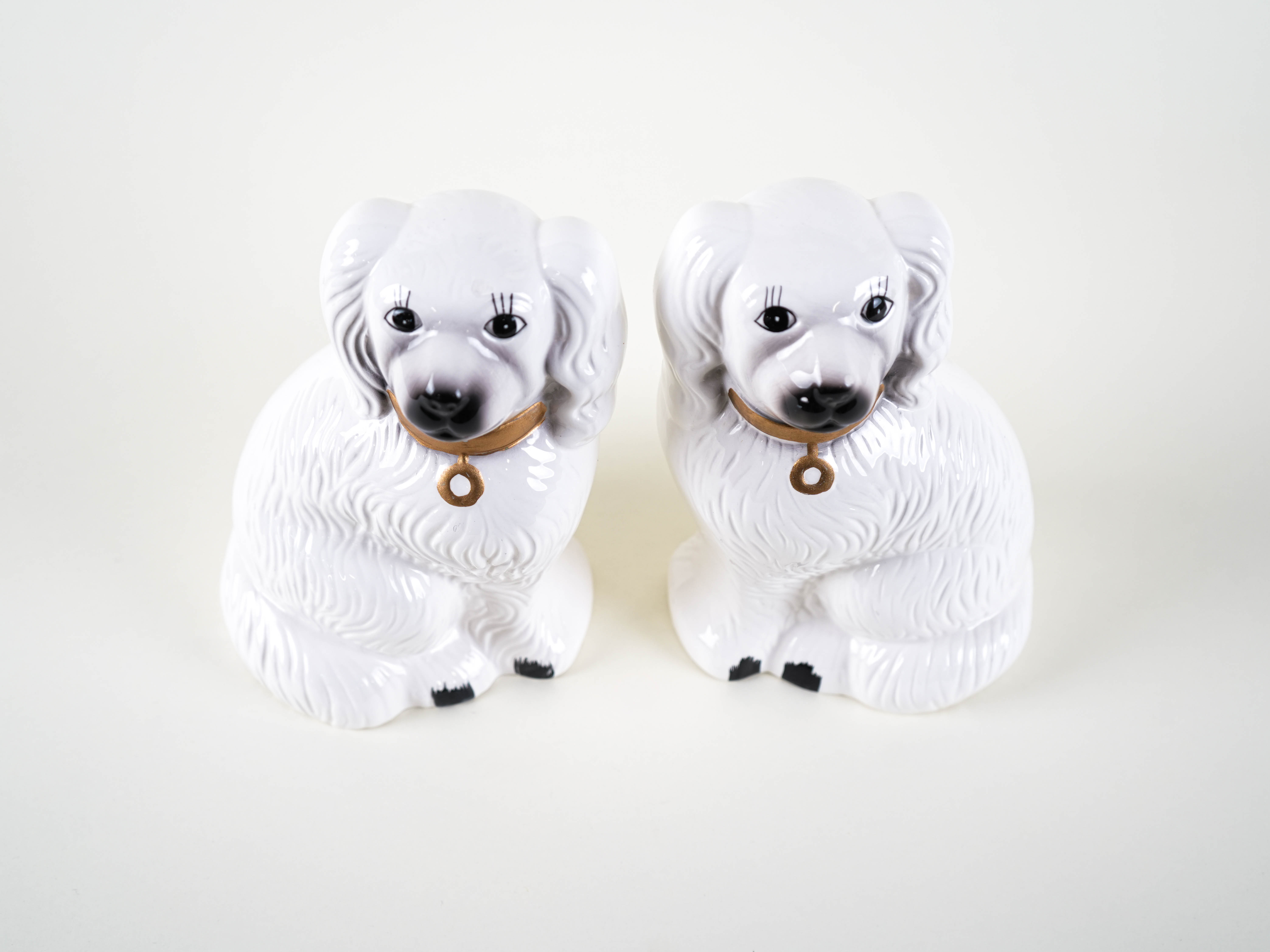 Dog Figures English Style Ceramic 1970s