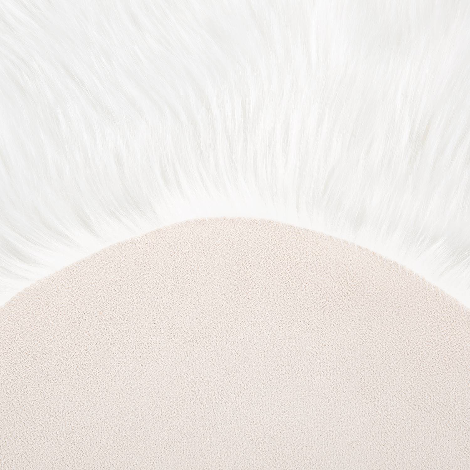 Fellteppich Ovium Acryl / Polyester Weiß