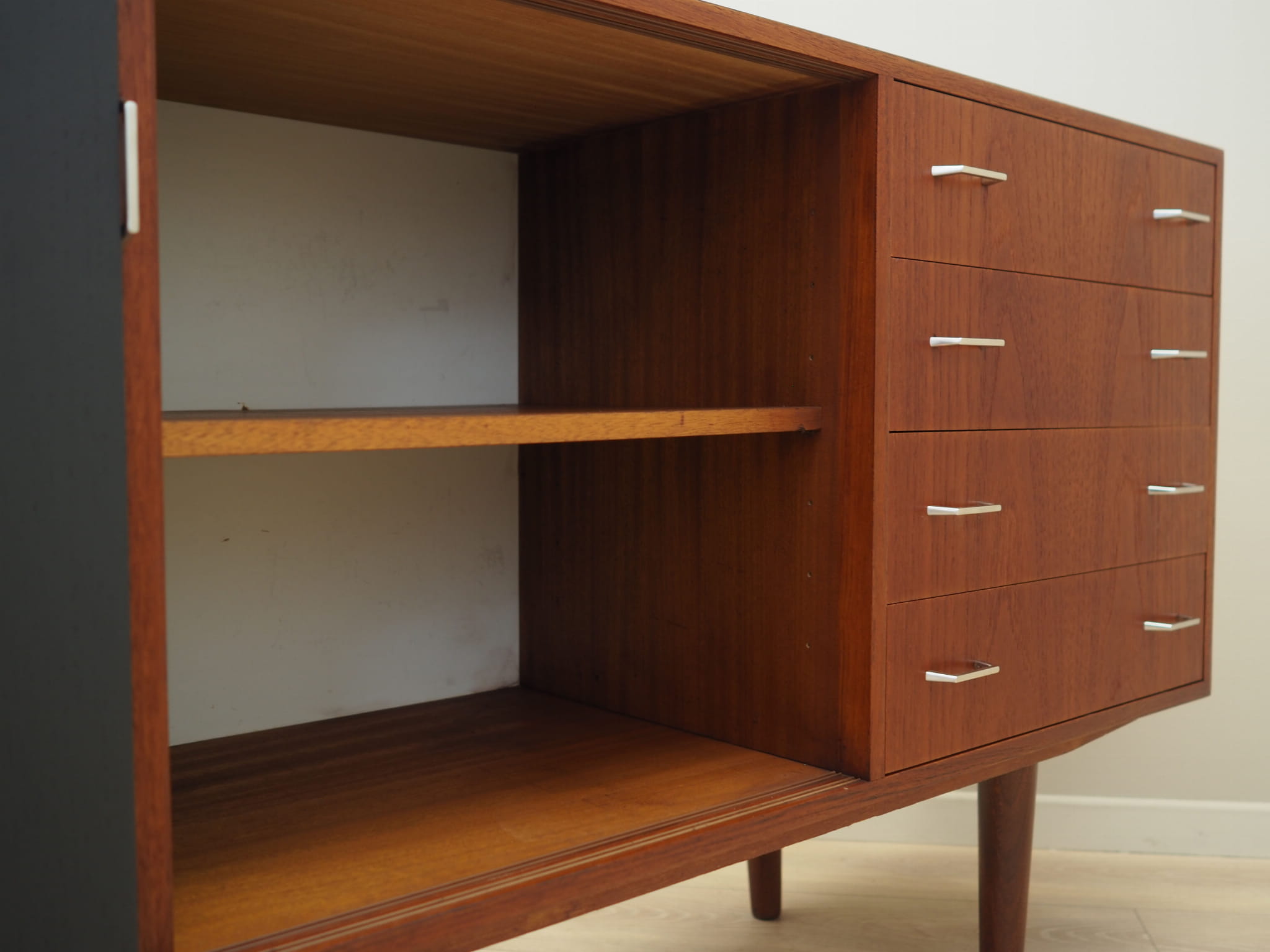 Vintage Cassettiera Teak Marrone Anni '60