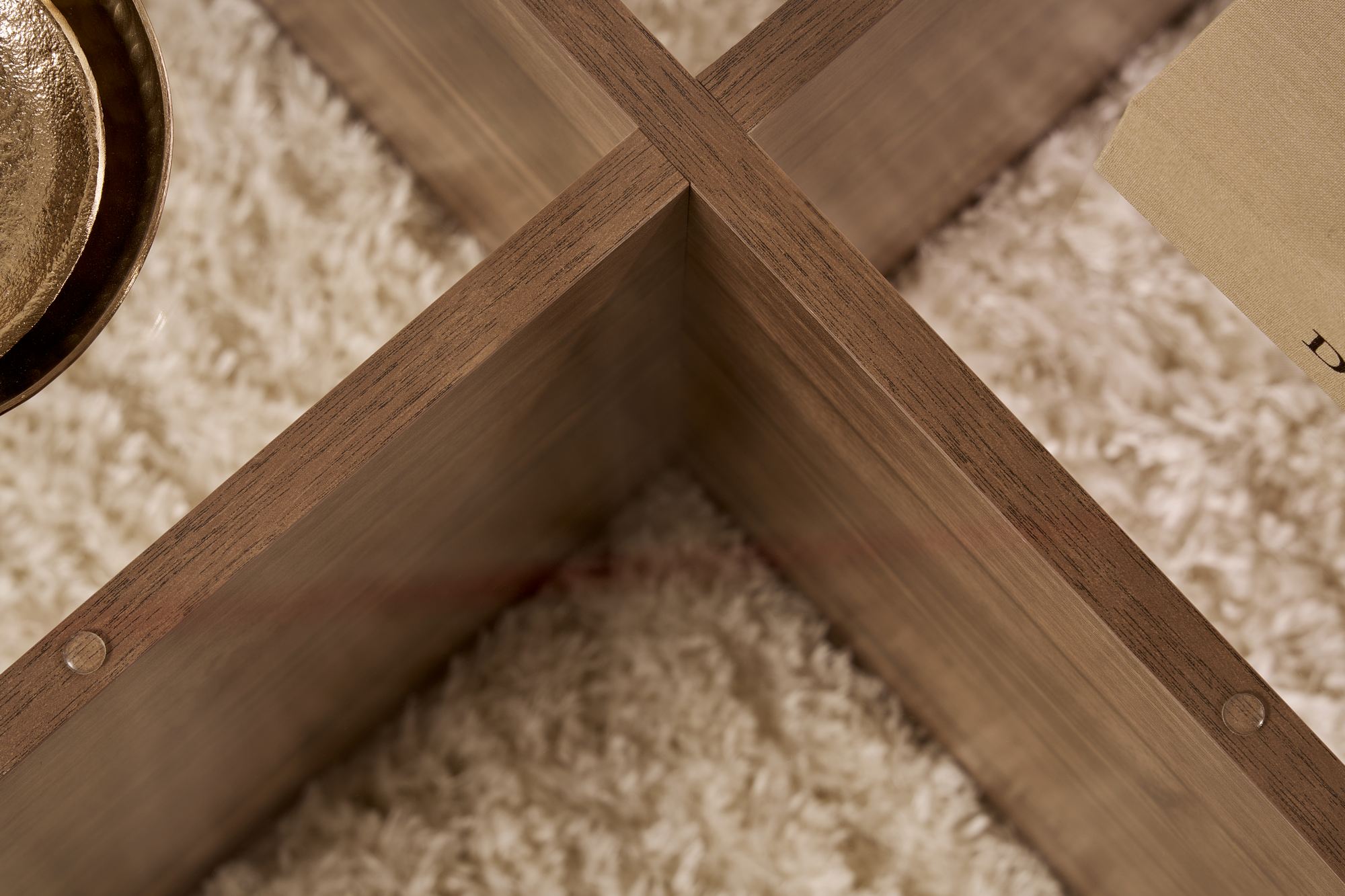 Aeris Coffee table Walnut Transparent Ø75cm