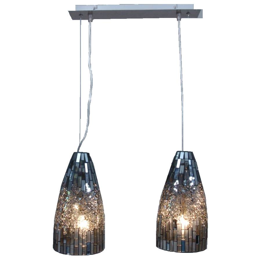 Glas-Pendelleuchte Metall Schwarz