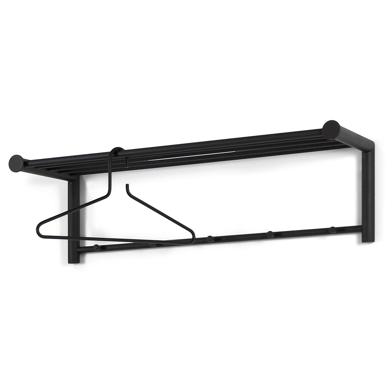 Wandgarderobe Sunol II Metall Schwarz