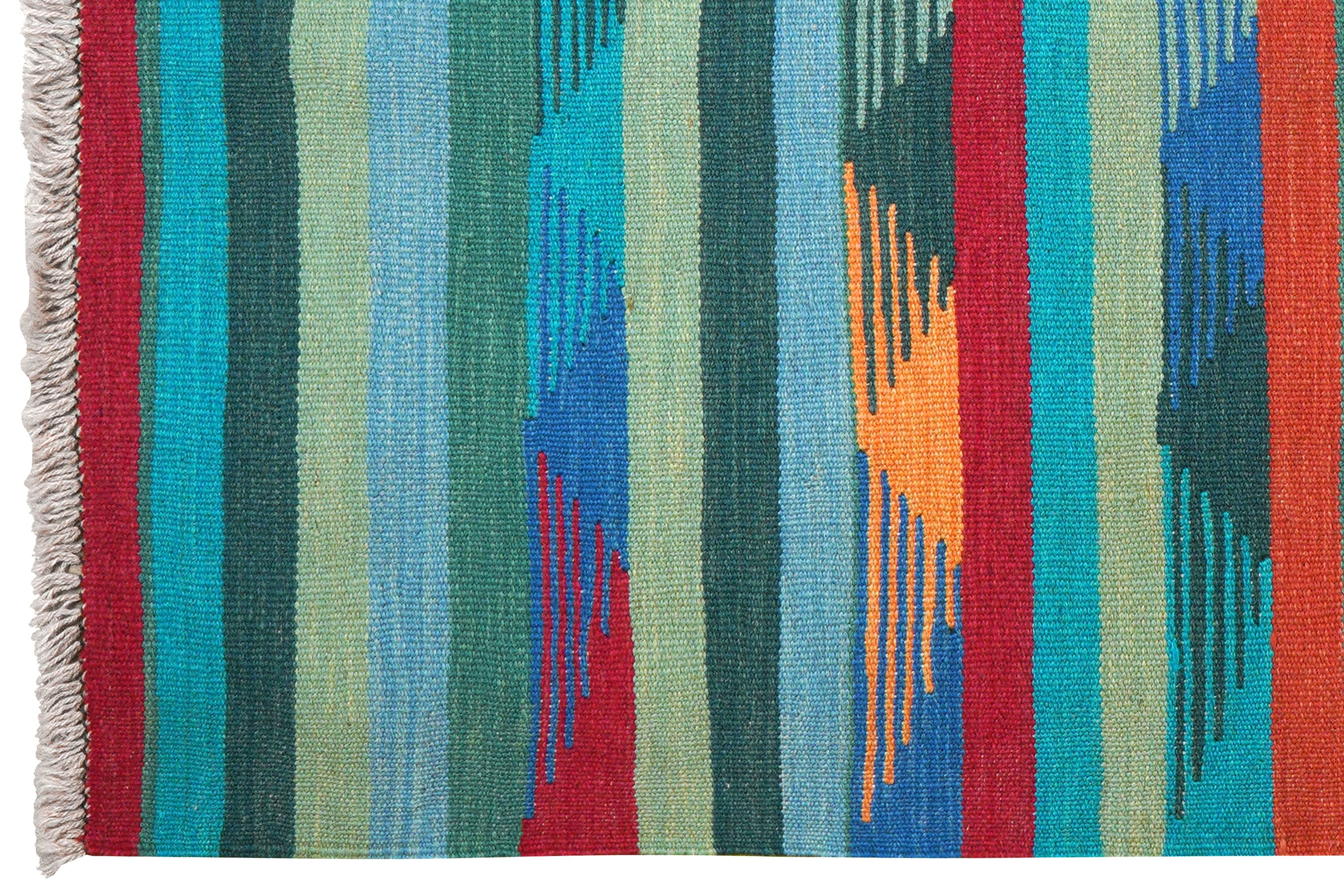 Kilim Gashgai Teppich Blau