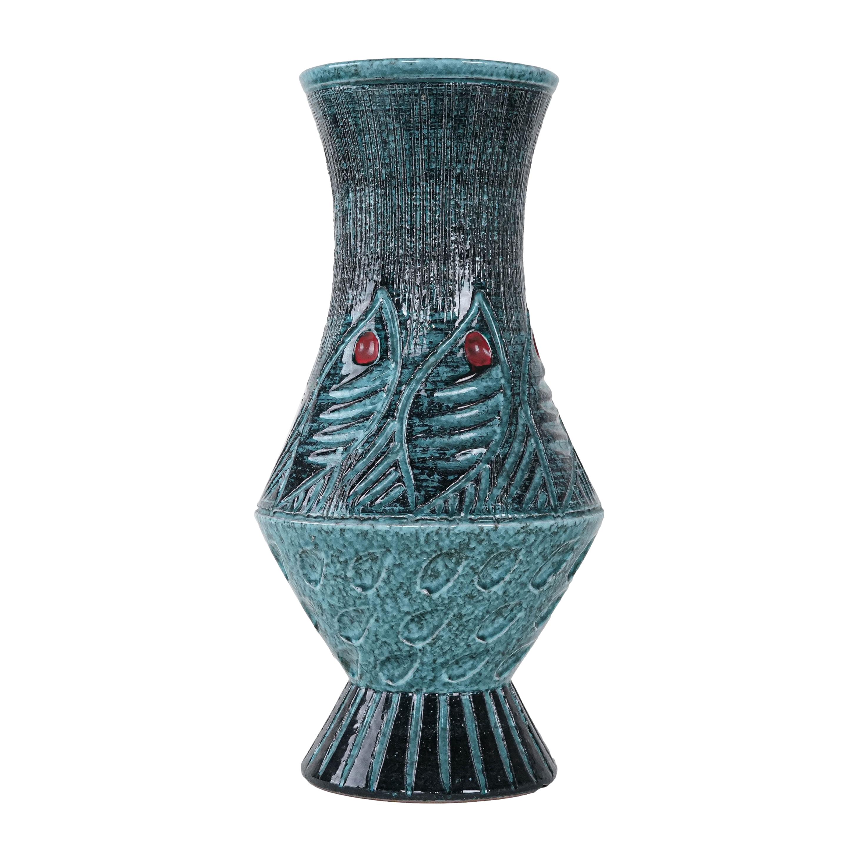 Keramikvase Fat Lava 1960er Jahre