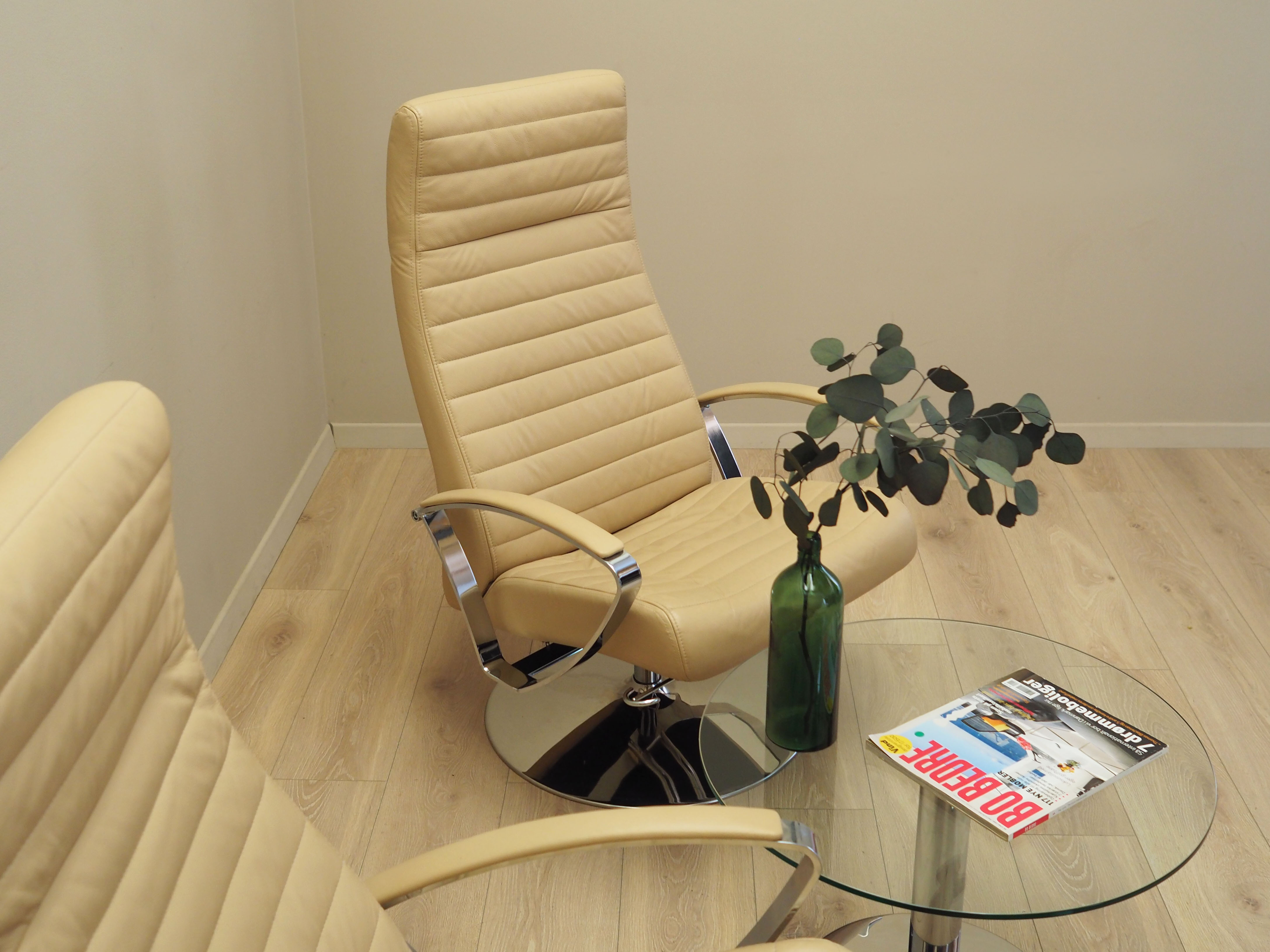 Armchair Leather Light Brown 1970s