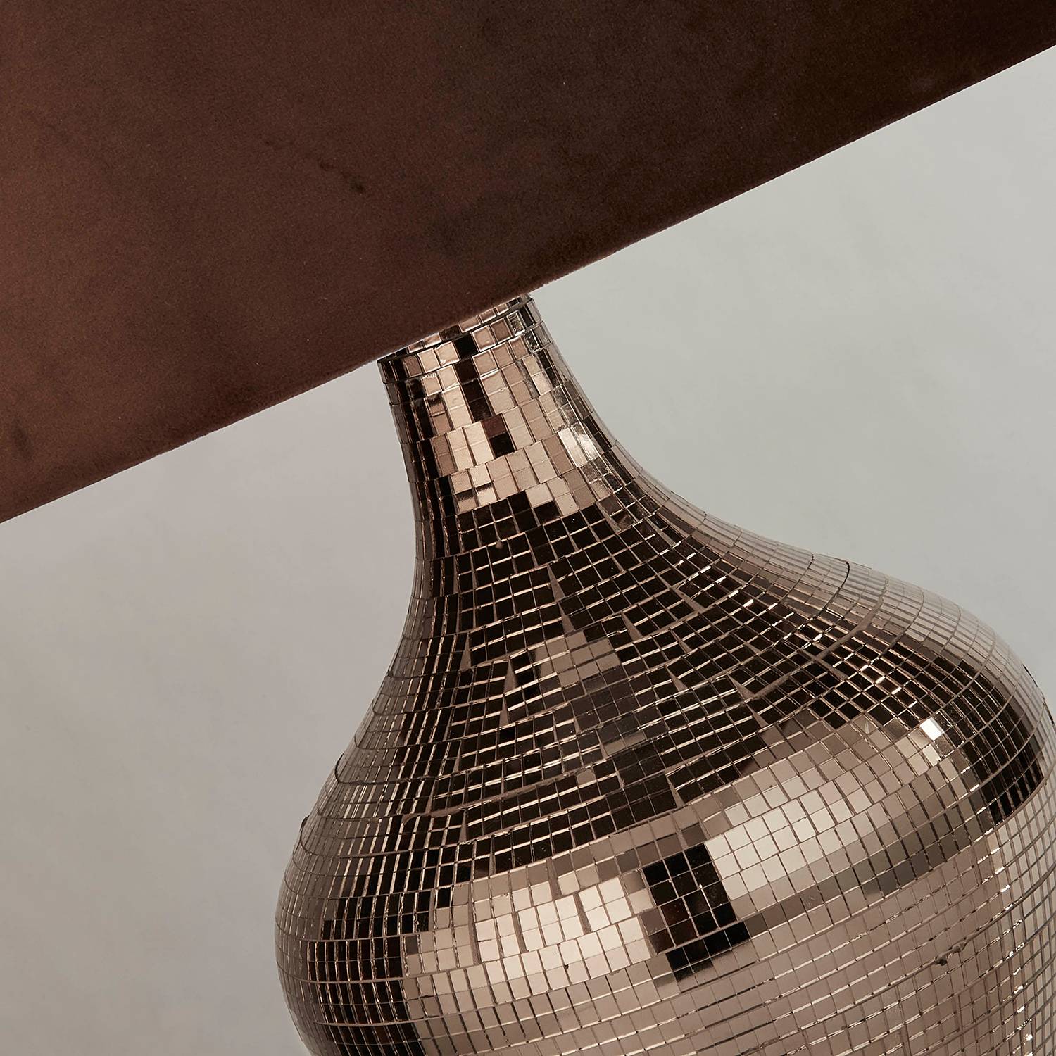 Tischleuchte Smoked Mosaic Stahl Braun Gold