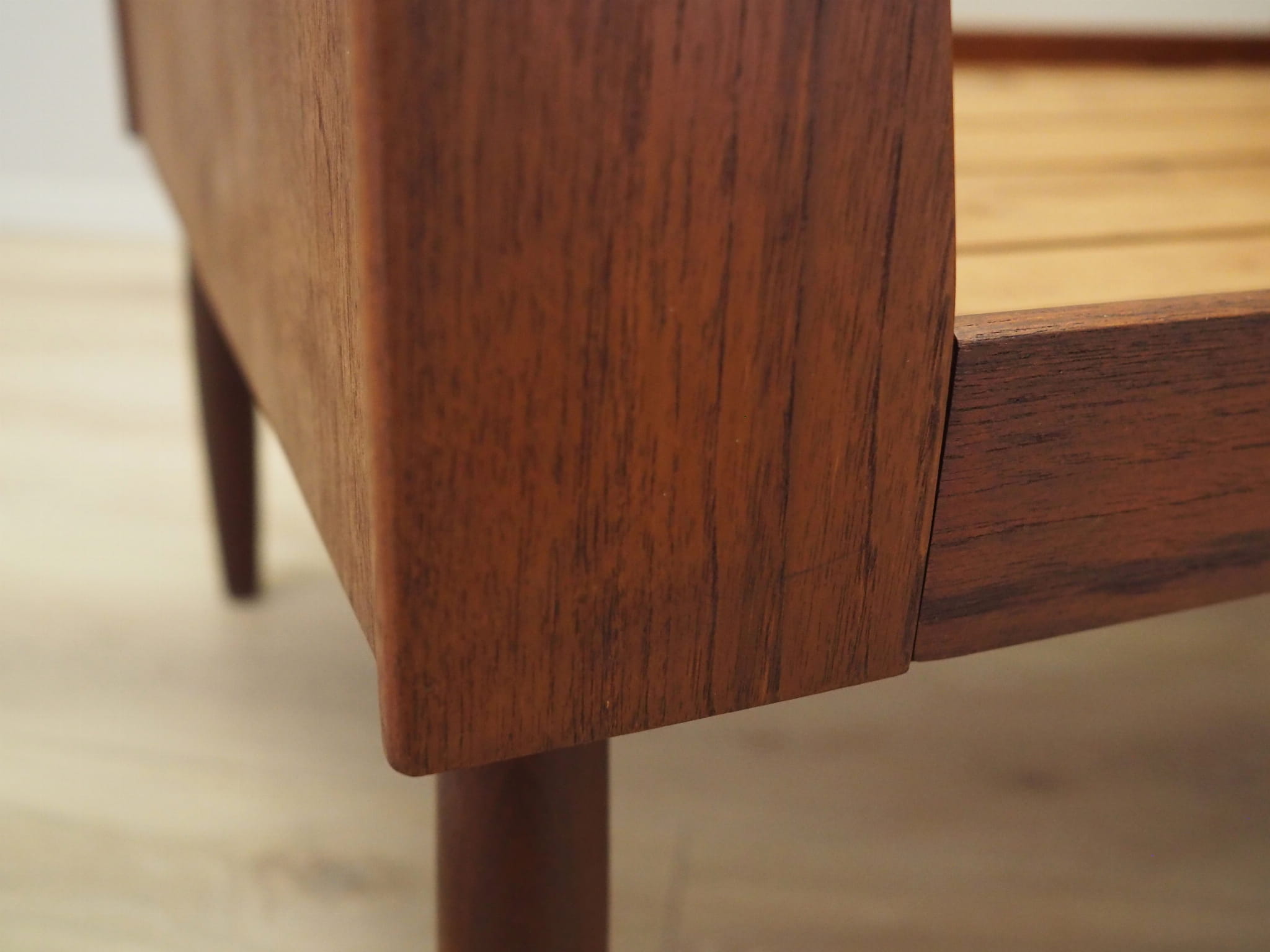 Vintage Bed Teak Wood Brown 1970s