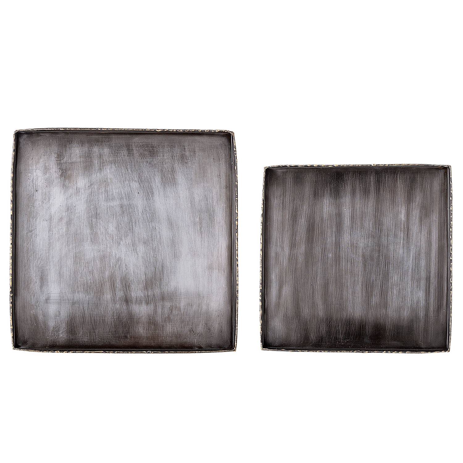 2x Serving Platter Cody Iron Silver