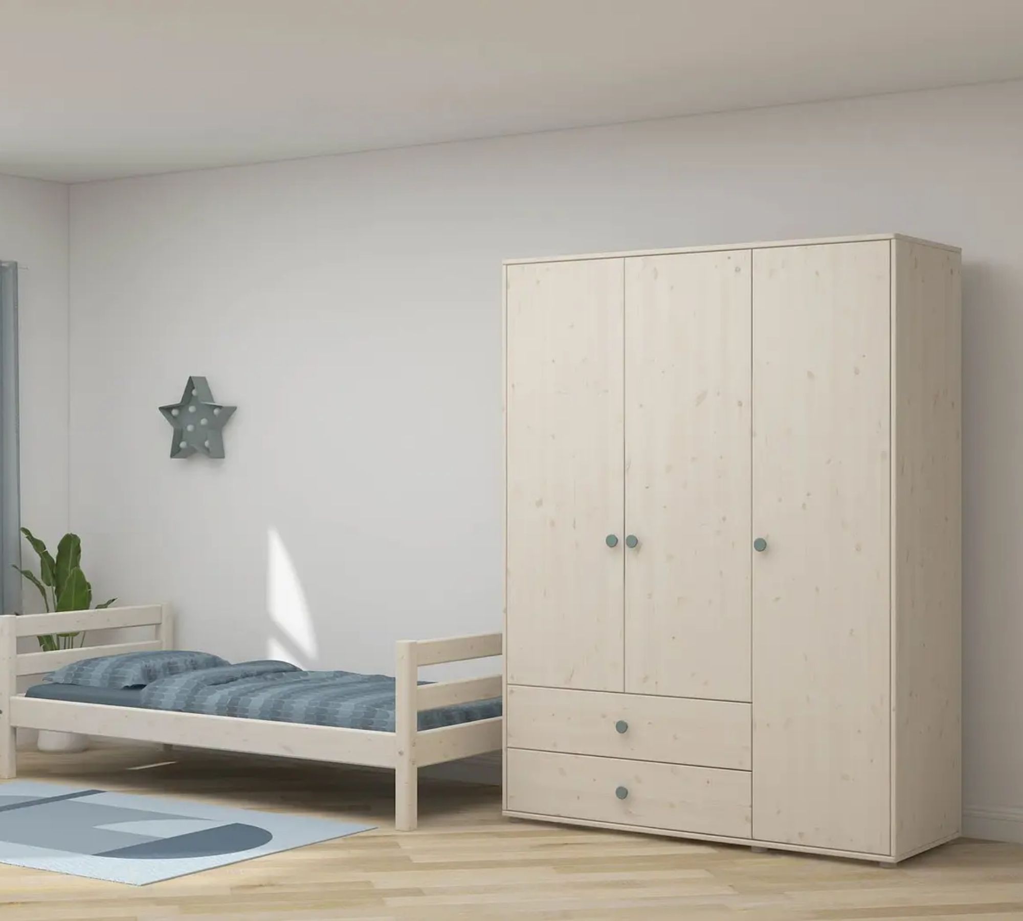 Kleiderschrank Extra Hoch Holz Weiß