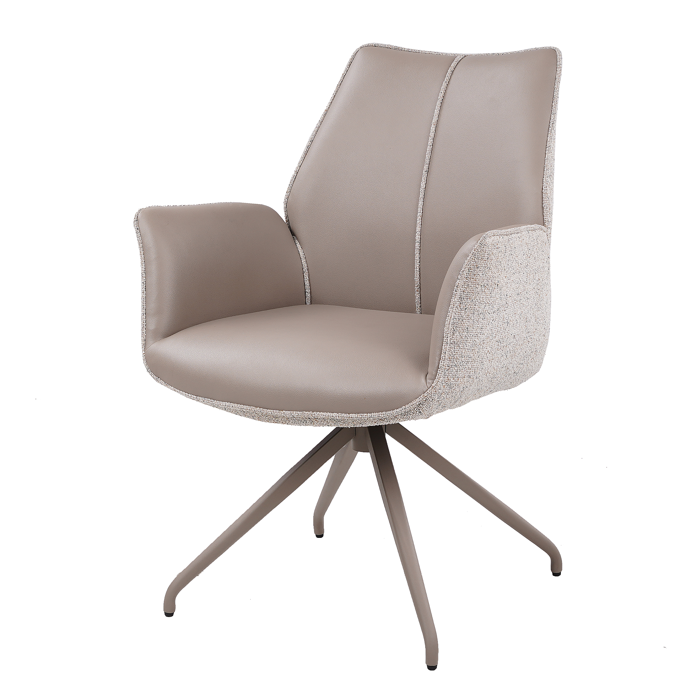 2x Armlehnenstuhl Kitono Grau Creme