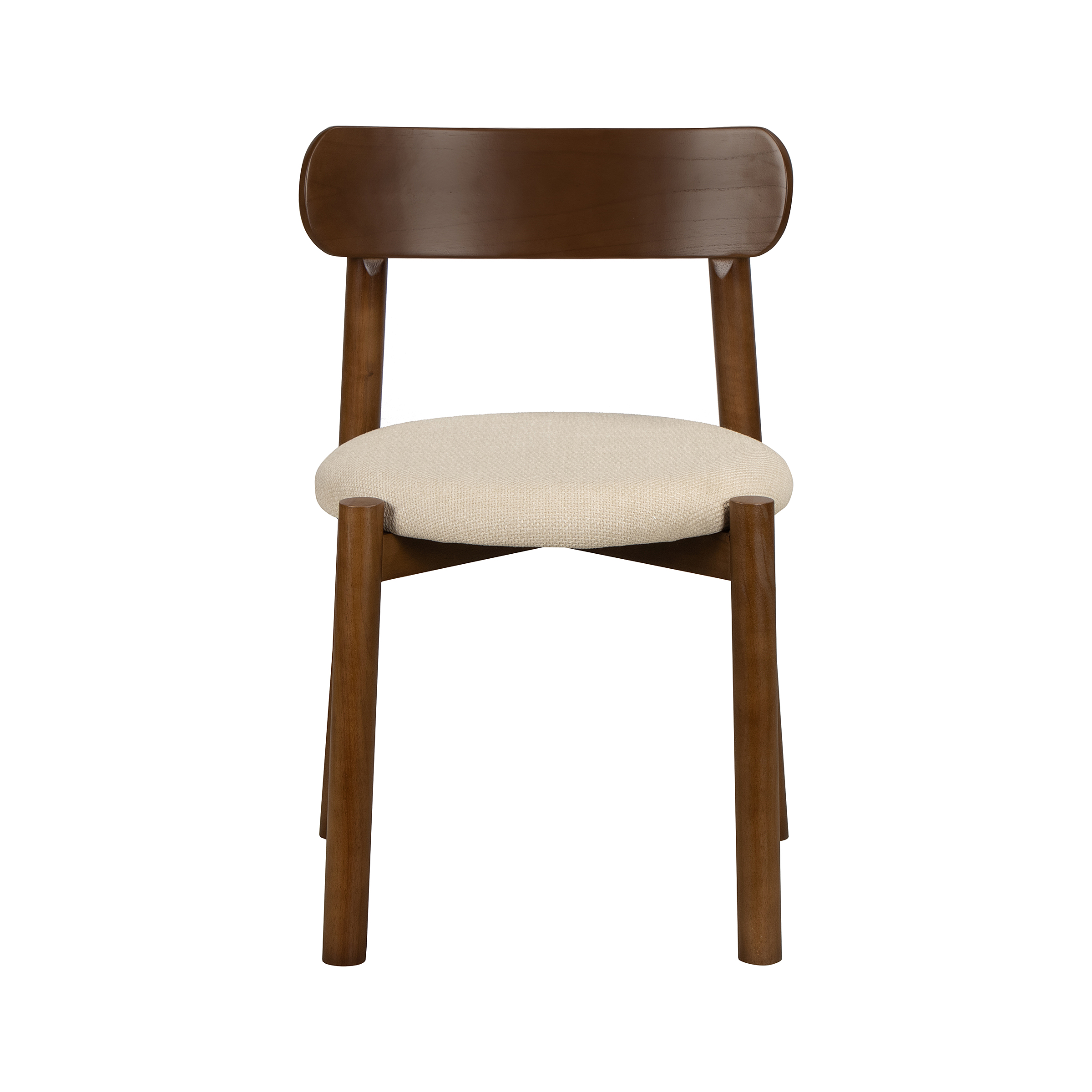 Dining chair TARO set of 2 Beige Brown