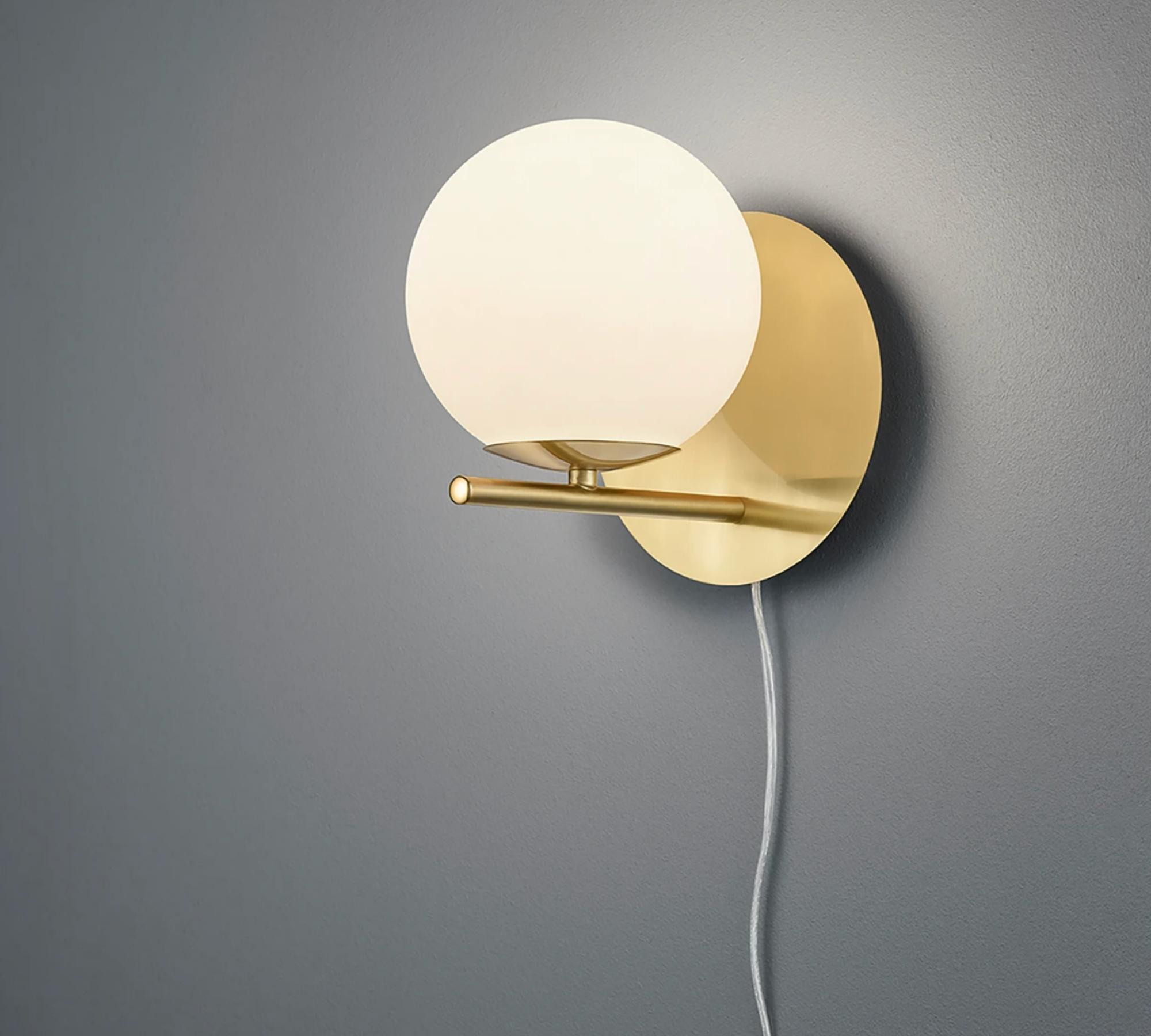 1-light wall lamp aluminum gold
