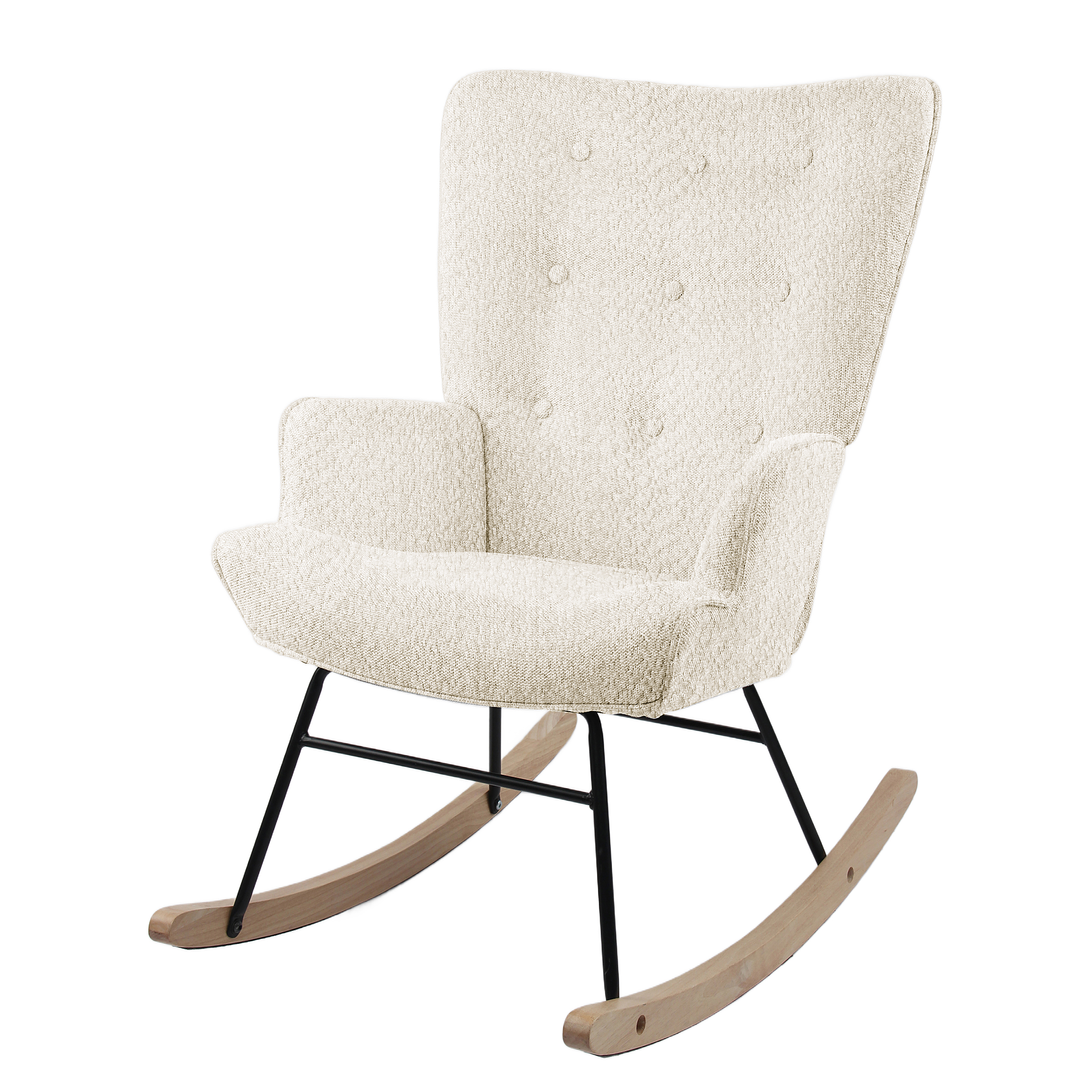 LIAI Schaukelsessel Chenille Creme