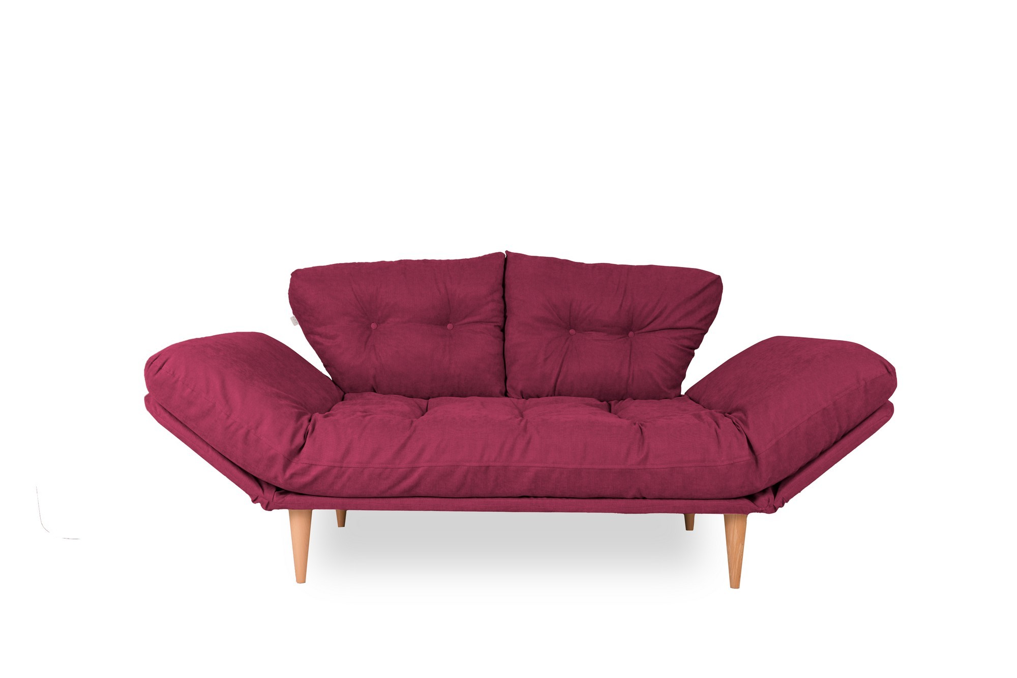 Nina Daybed Schlafsofa 3-Sitzer Dunkelrot