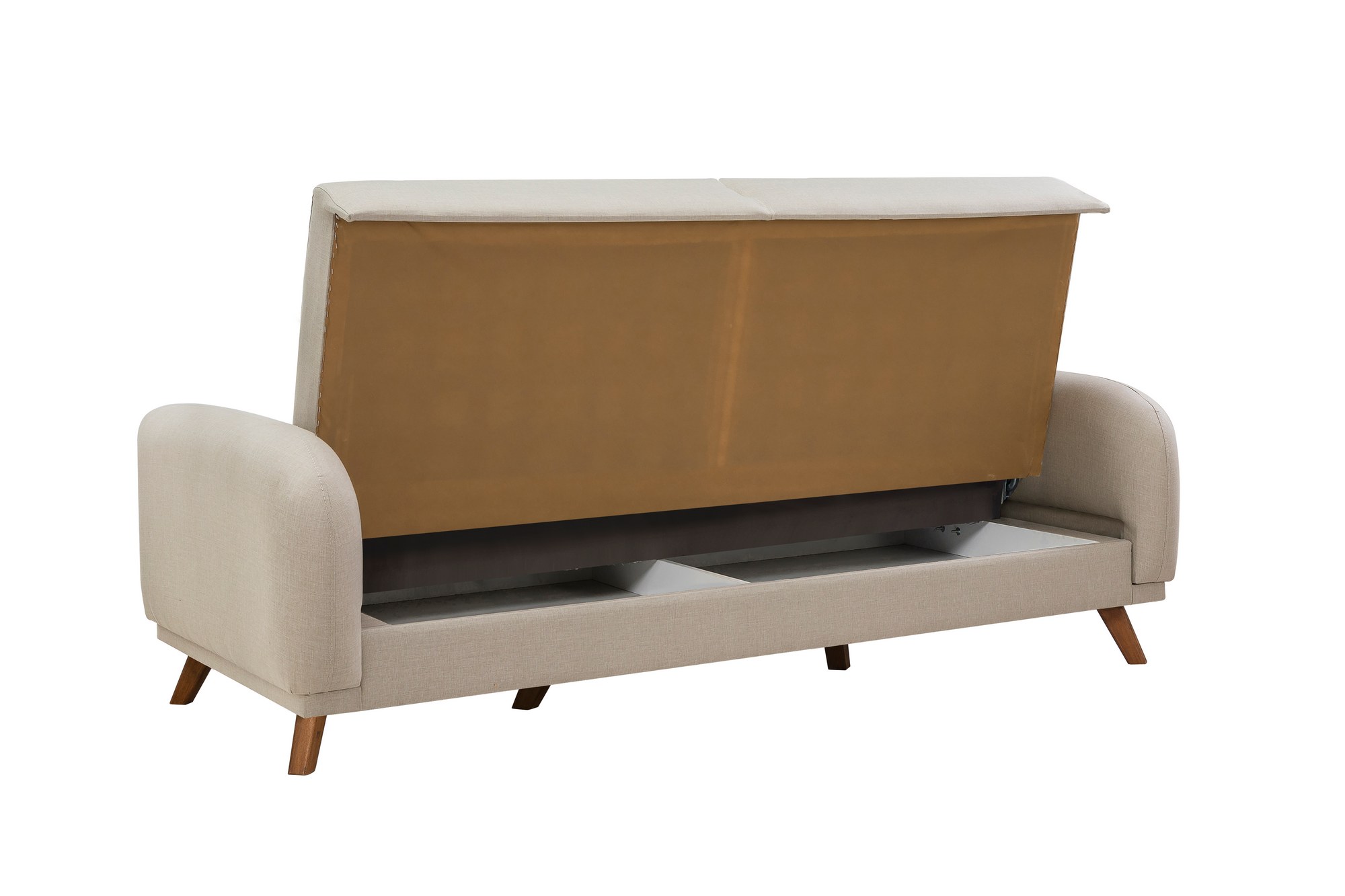 Hera Schlafsofa 3-Sitzer Holz Creme