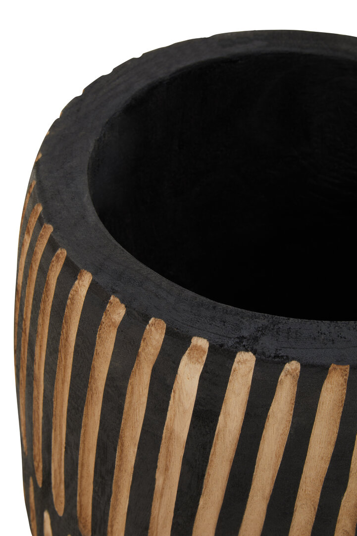 Arlo Große Natur und Schwarze Holzvase
