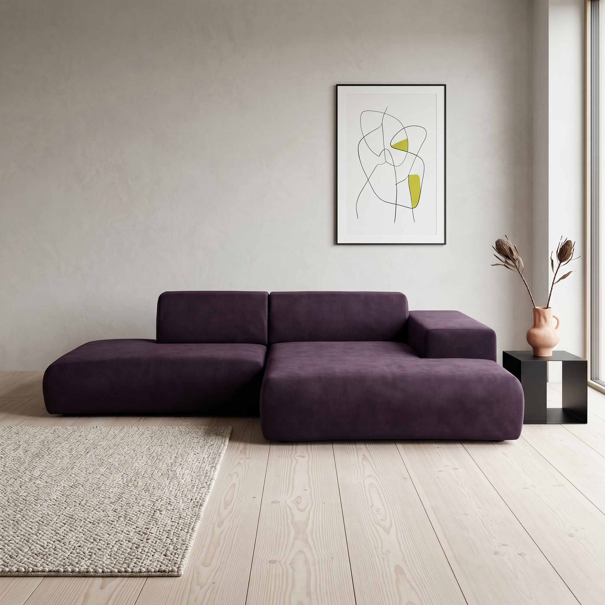 Pyllow Sofa Samt Veilchenlila