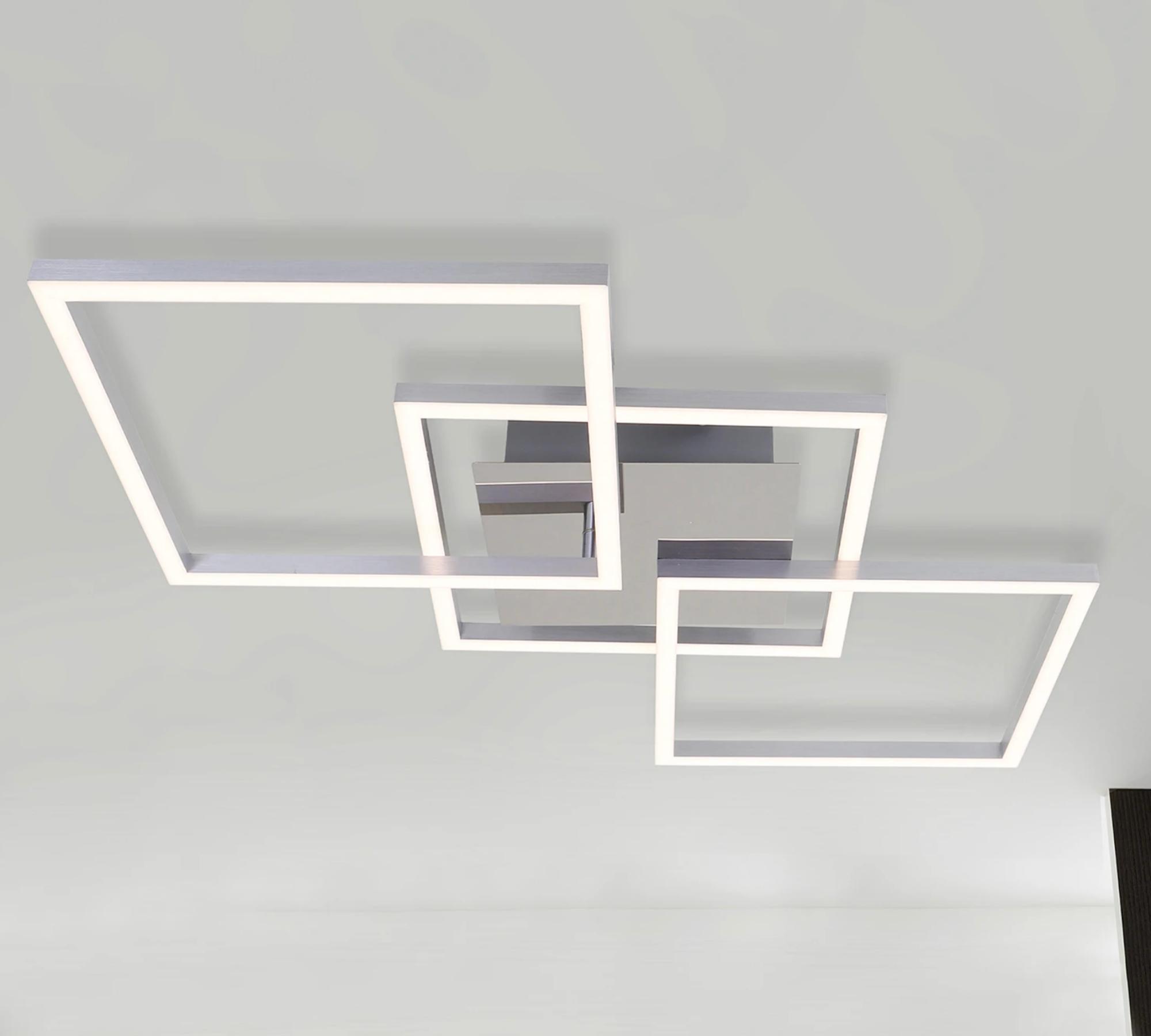 LED-Deckenleuchte Metall quadratisch