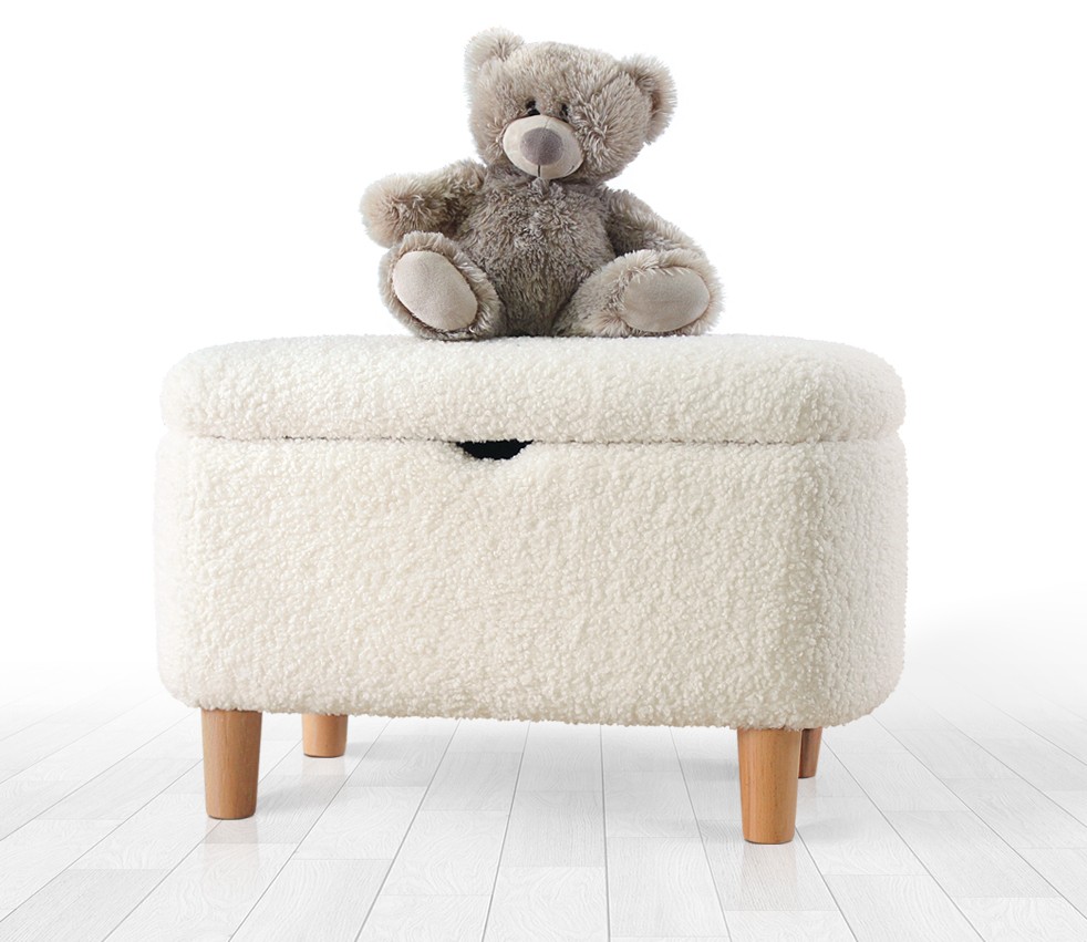 Moouv 3330 Pouf Faux Fur White
