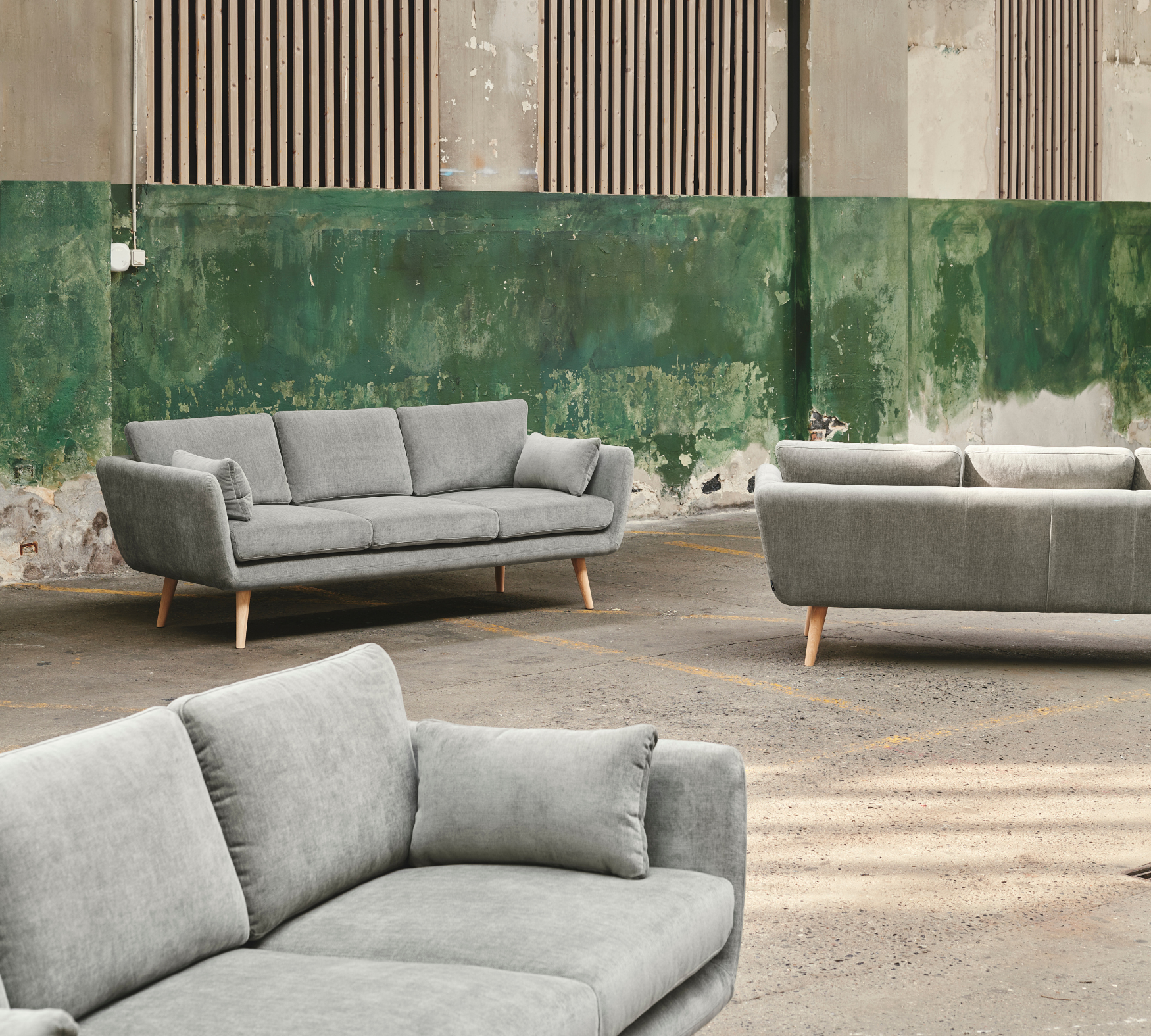 Sigrid Sofa 3-Sitzer Planet Grey Green